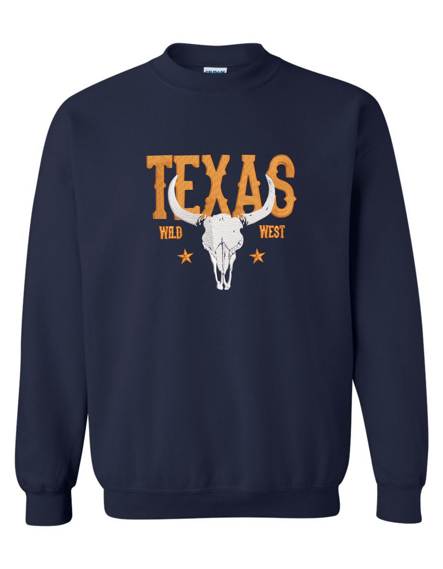 Embroidered 'Texas Longhorn' Sweatshirt – Western Rodeo Aesthetic