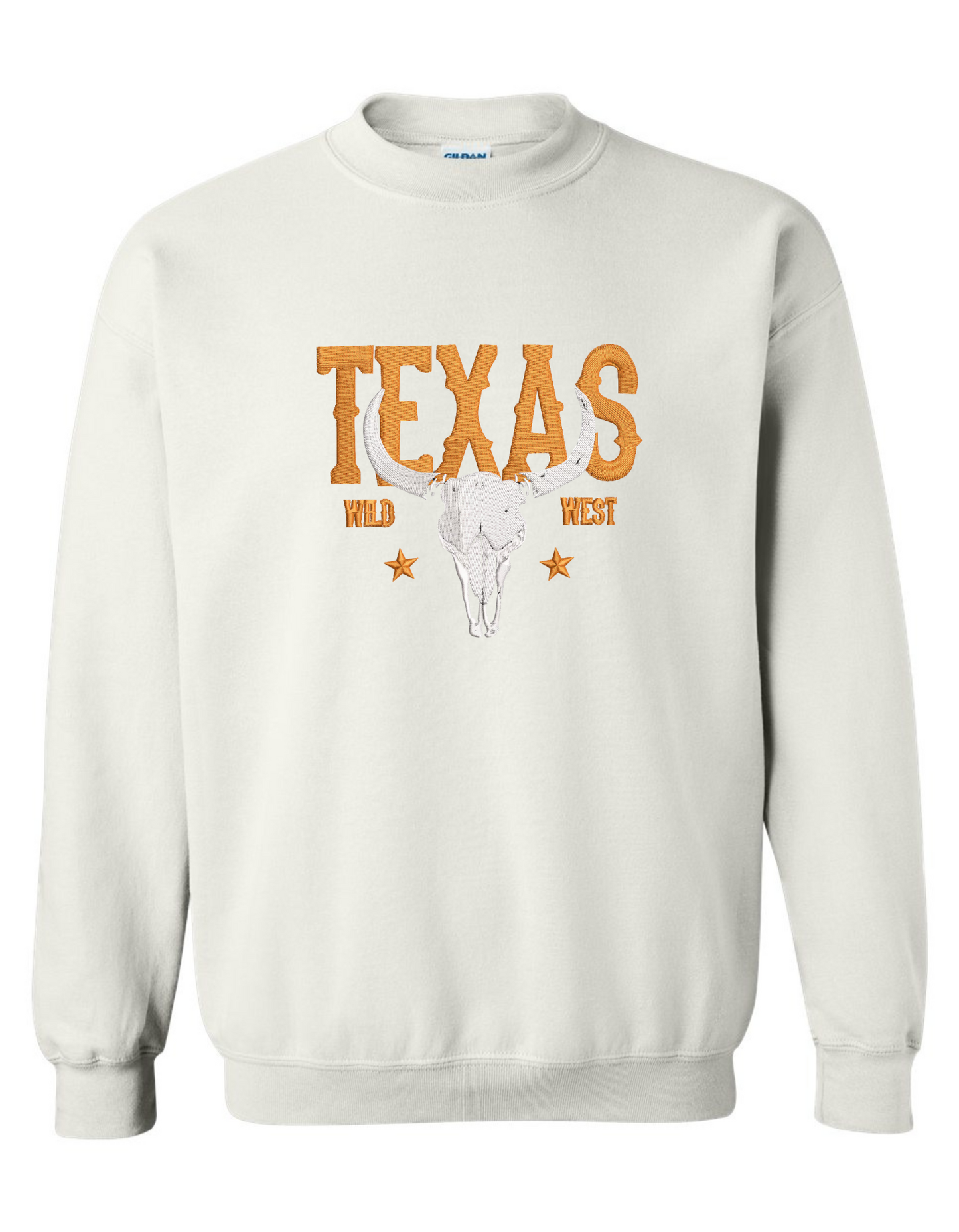 Embroidered 'Texas Longhorn' Sweatshirt – Western Rodeo Aesthetic