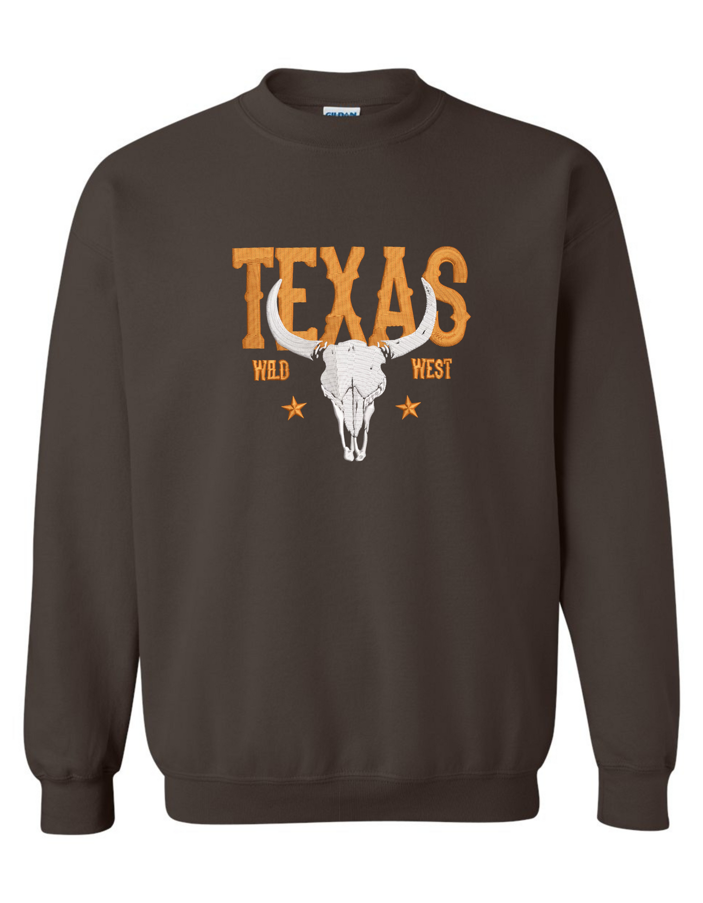 Embroidered 'Texas Longhorn' Sweatshirt – Western Rodeo Aesthetic