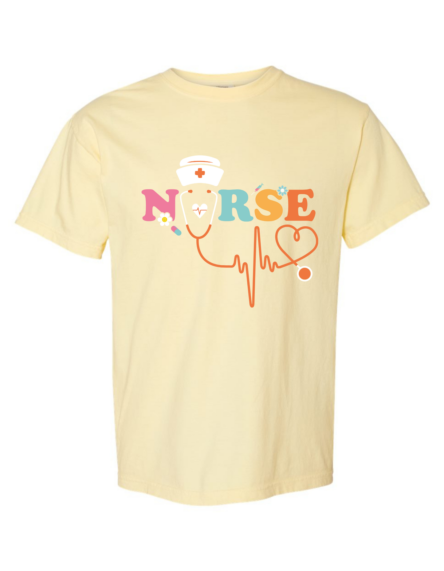 Comfort Colors® Nurse Graphic T-Shirt – Cute & Comfy Tee for Healthcare Heroes