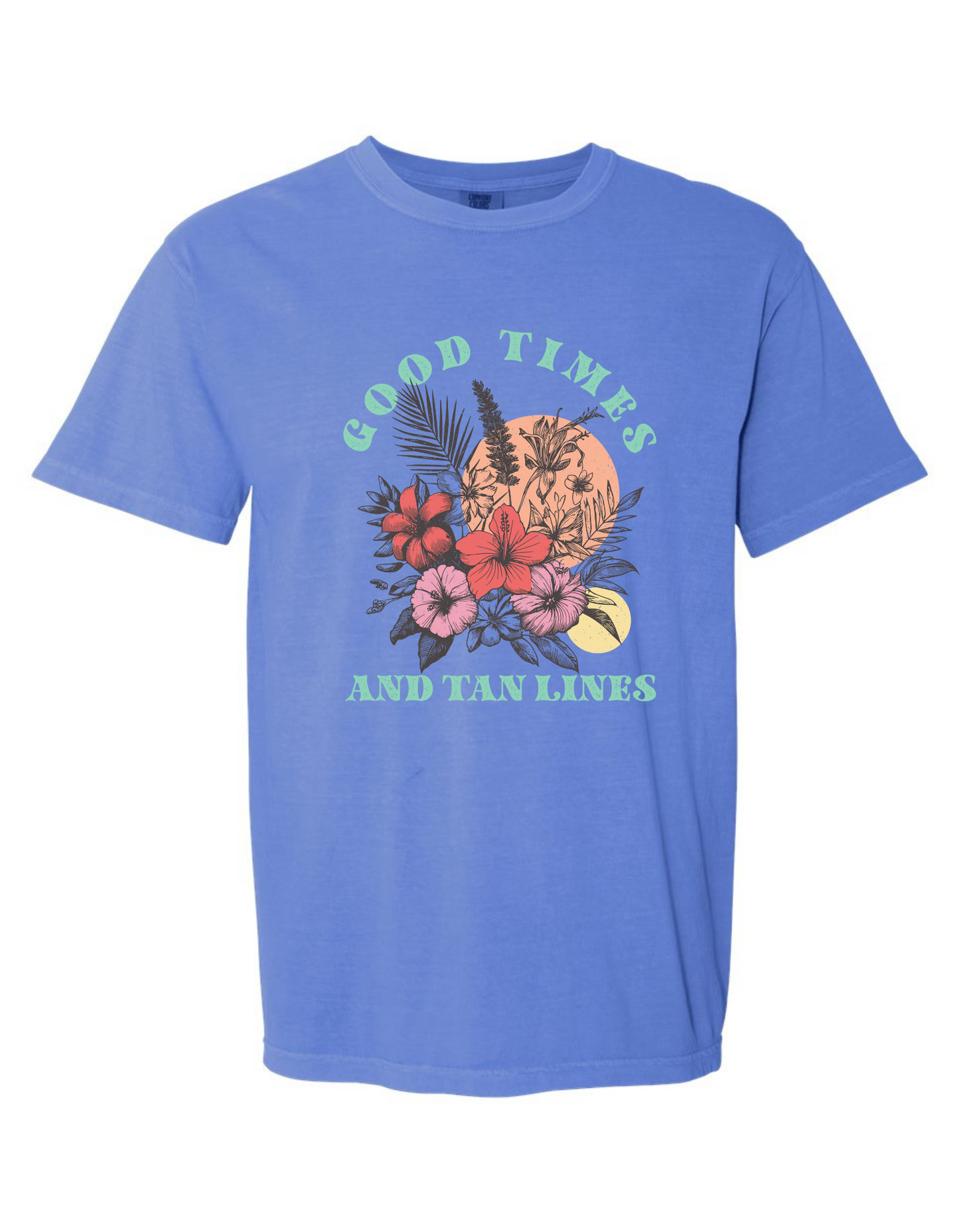 Comfort Colors 'Good Times & Tan Lines' Graphic T-Shirt – Fun Summer Vibes Tee