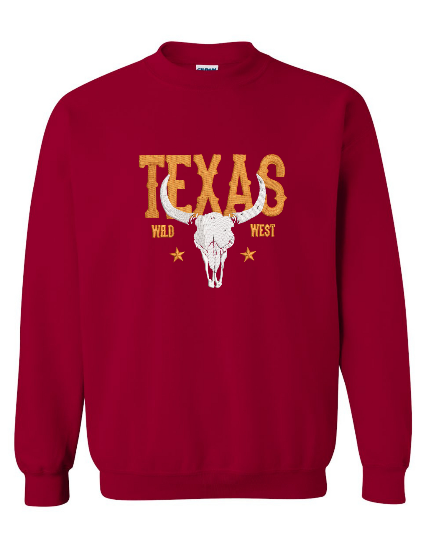 Embroidered 'Texas Longhorn' Sweatshirt – Western Rodeo Aesthetic