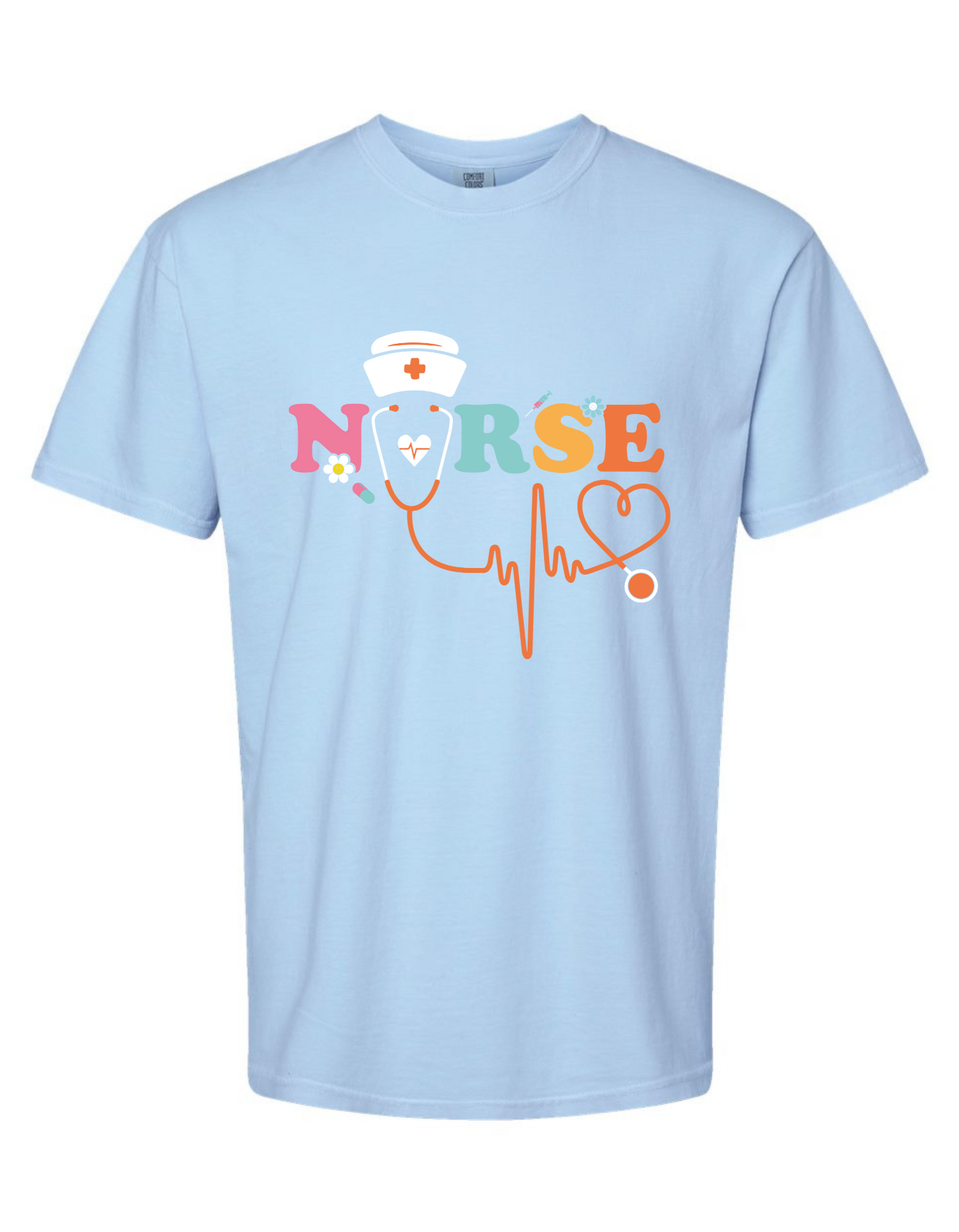 Comfort Colors® Nurse Graphic T-Shirt – Cute & Comfy Tee for Healthcare Heroes