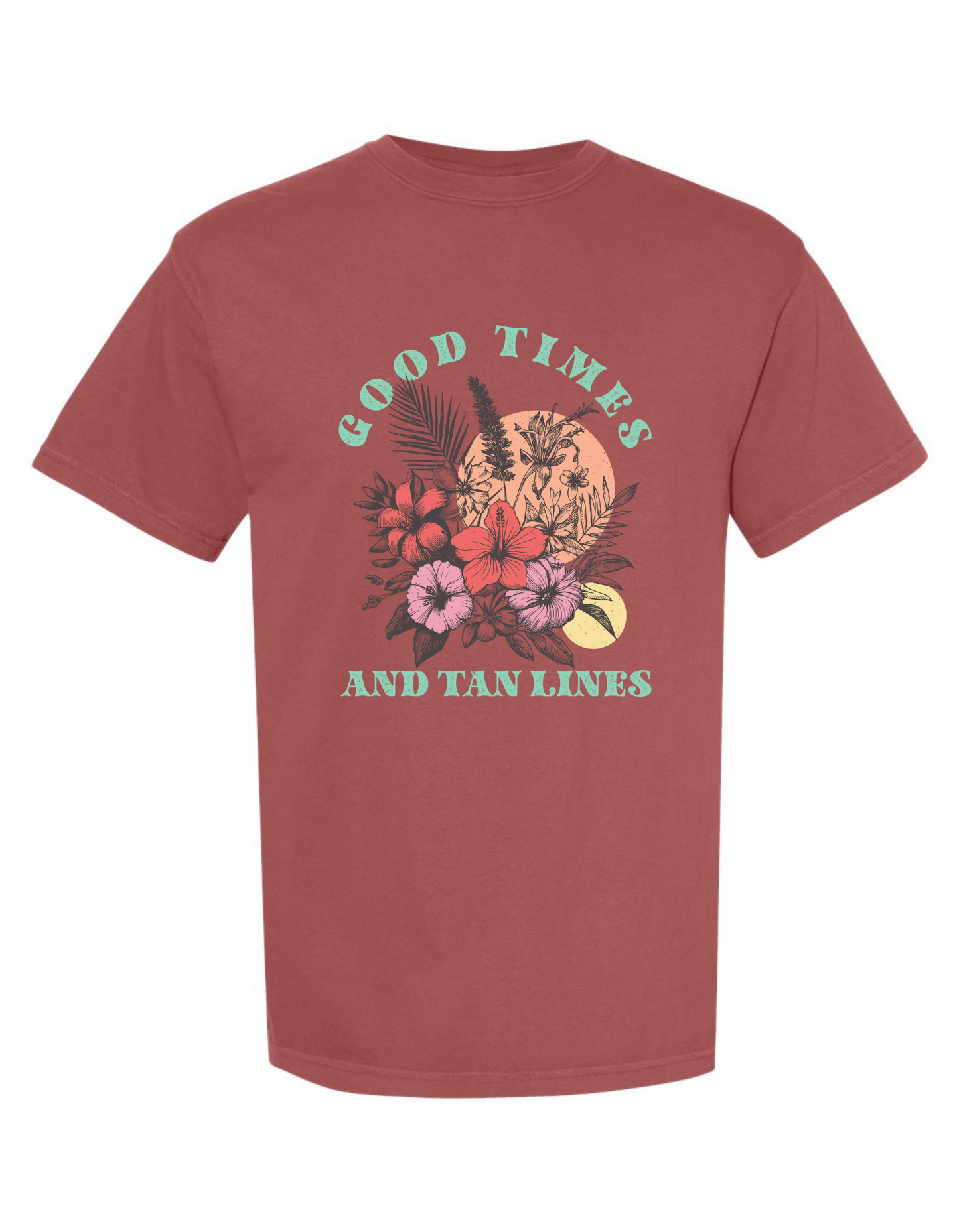 Comfort Colors 'Good Times & Tan Lines' Graphic T-Shirt – Fun Summer Vibes Tee