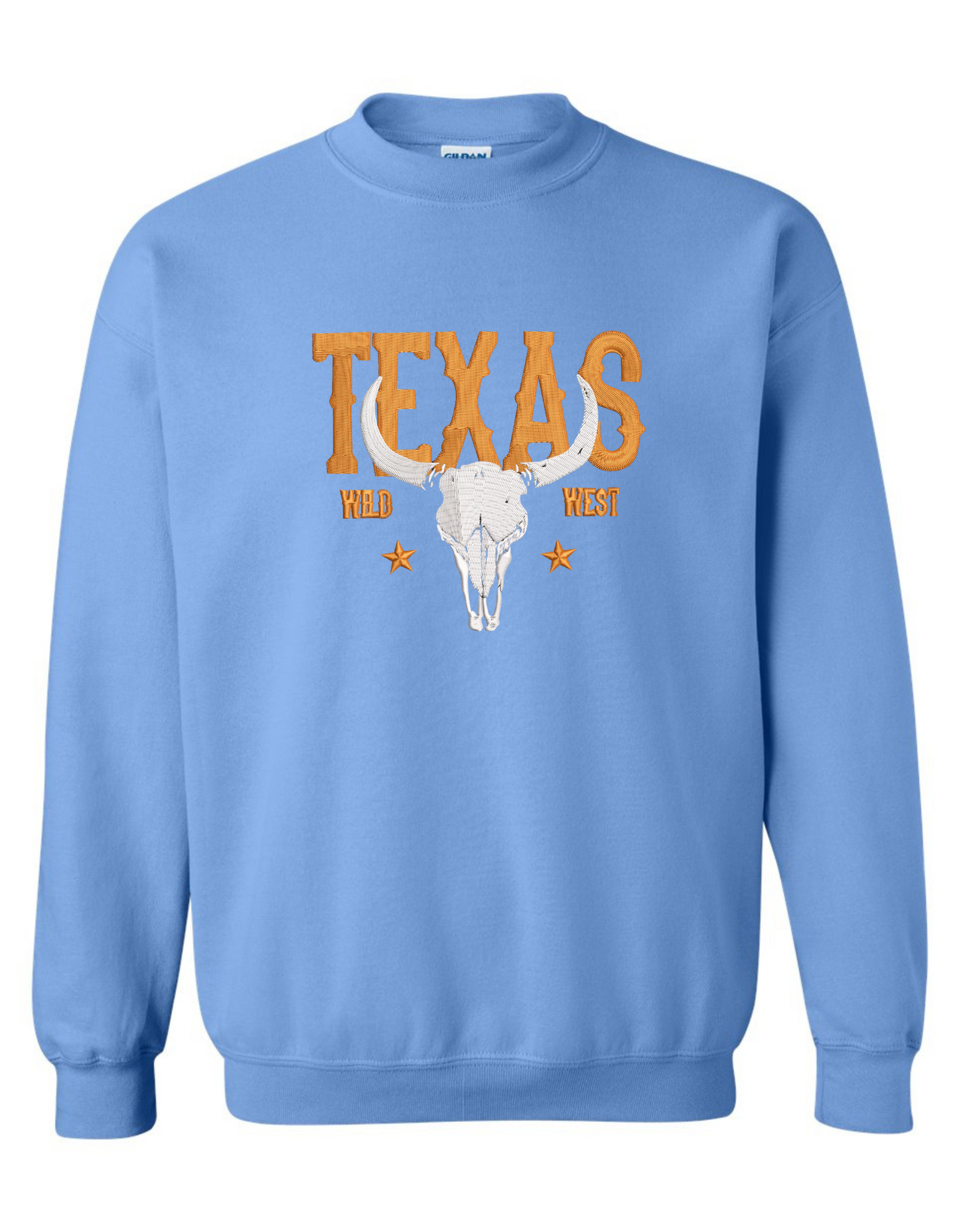 Embroidered 'Texas Longhorn' Sweatshirt – Western Rodeo Aesthetic