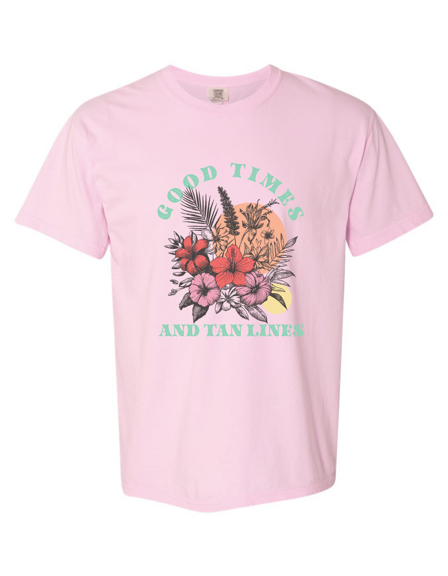 Comfort Colors 'Good Times & Tan Lines' Graphic T-Shirt – Fun Summer Vibes Tee