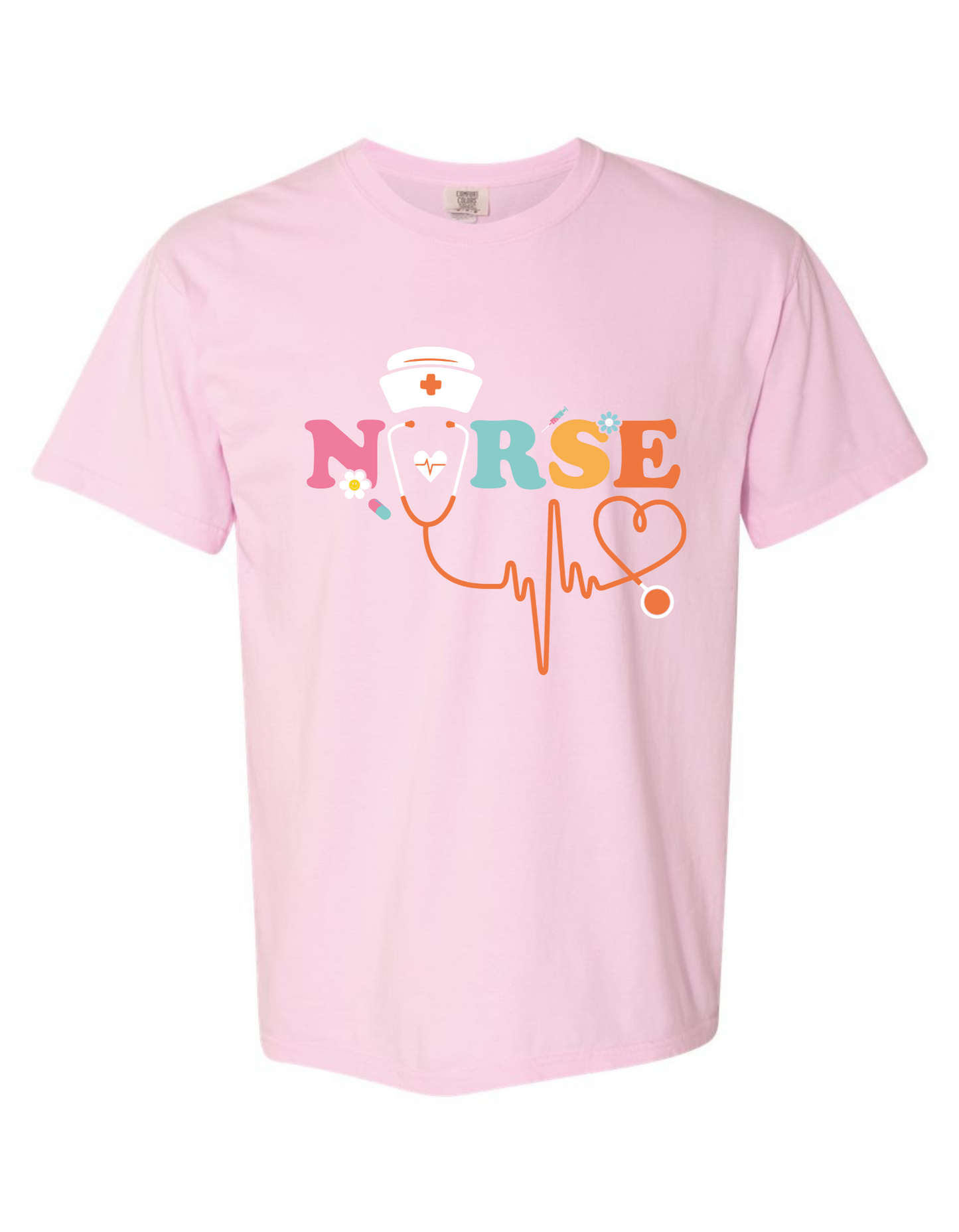 Comfort Colors® Nurse Graphic T-Shirt – Cute & Comfy Tee for Healthcare Heroes