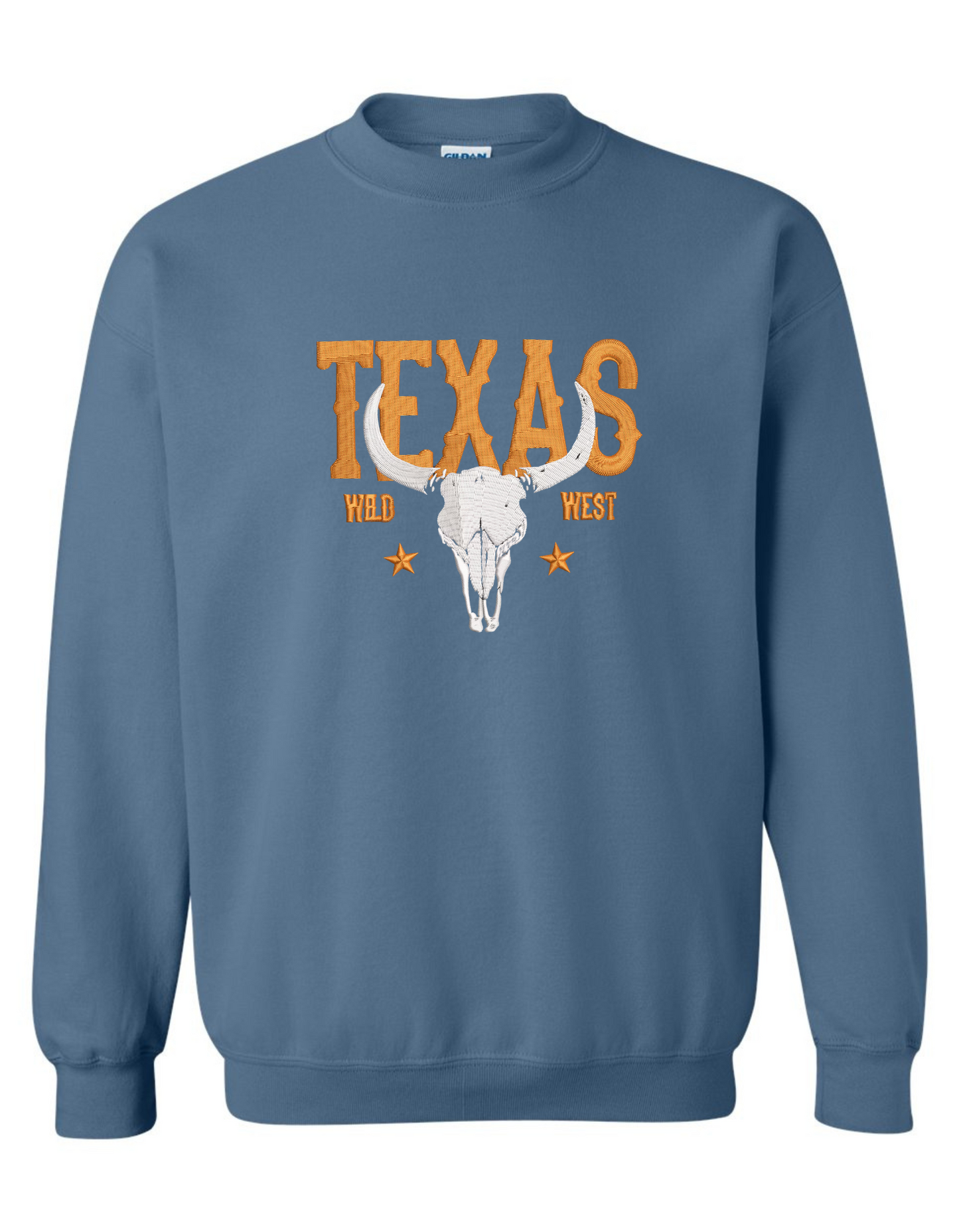 Embroidered 'Texas Longhorn' Sweatshirt – Western Rodeo Aesthetic
