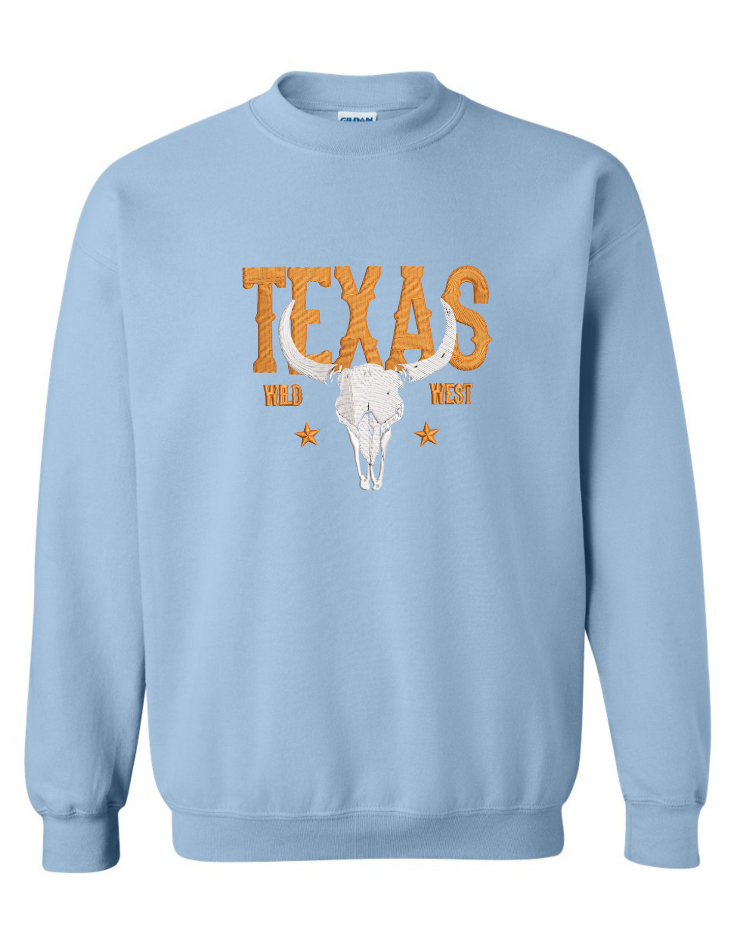 Embroidered 'Texas Longhorn' Sweatshirt – Western Rodeo Aesthetic