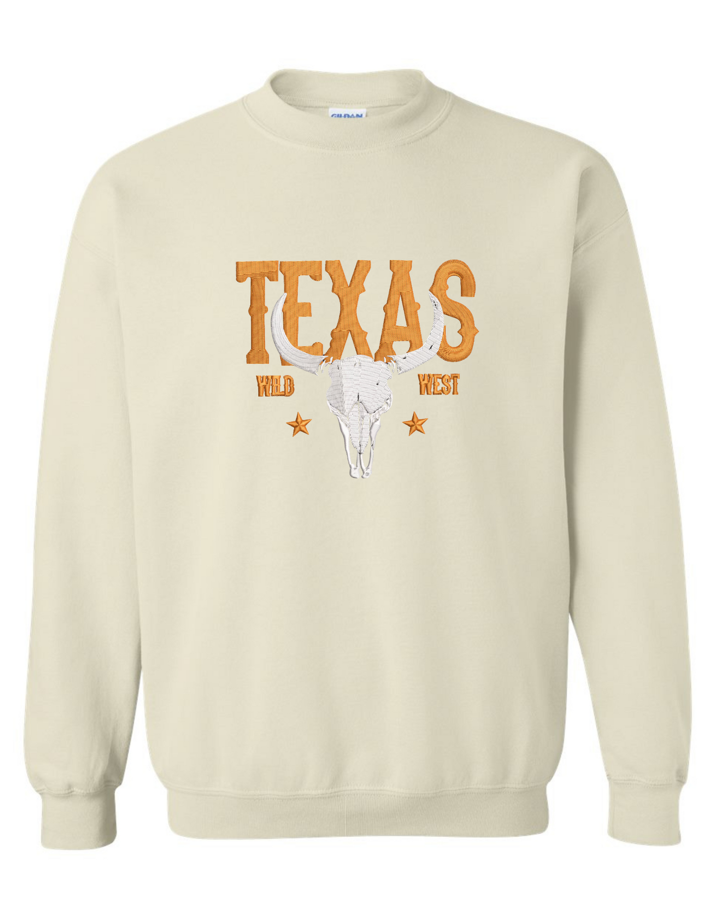 Embroidered 'Texas Longhorn' Sweatshirt – Western Rodeo Aesthetic