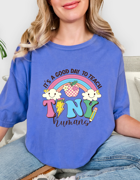 Comfort Colors® 'It's Good to Teach Tiny Humans' T-Shirt | Educator Appreciation Tee | Preschool Teacher Shirt | Teacher Gift Idea Shirt