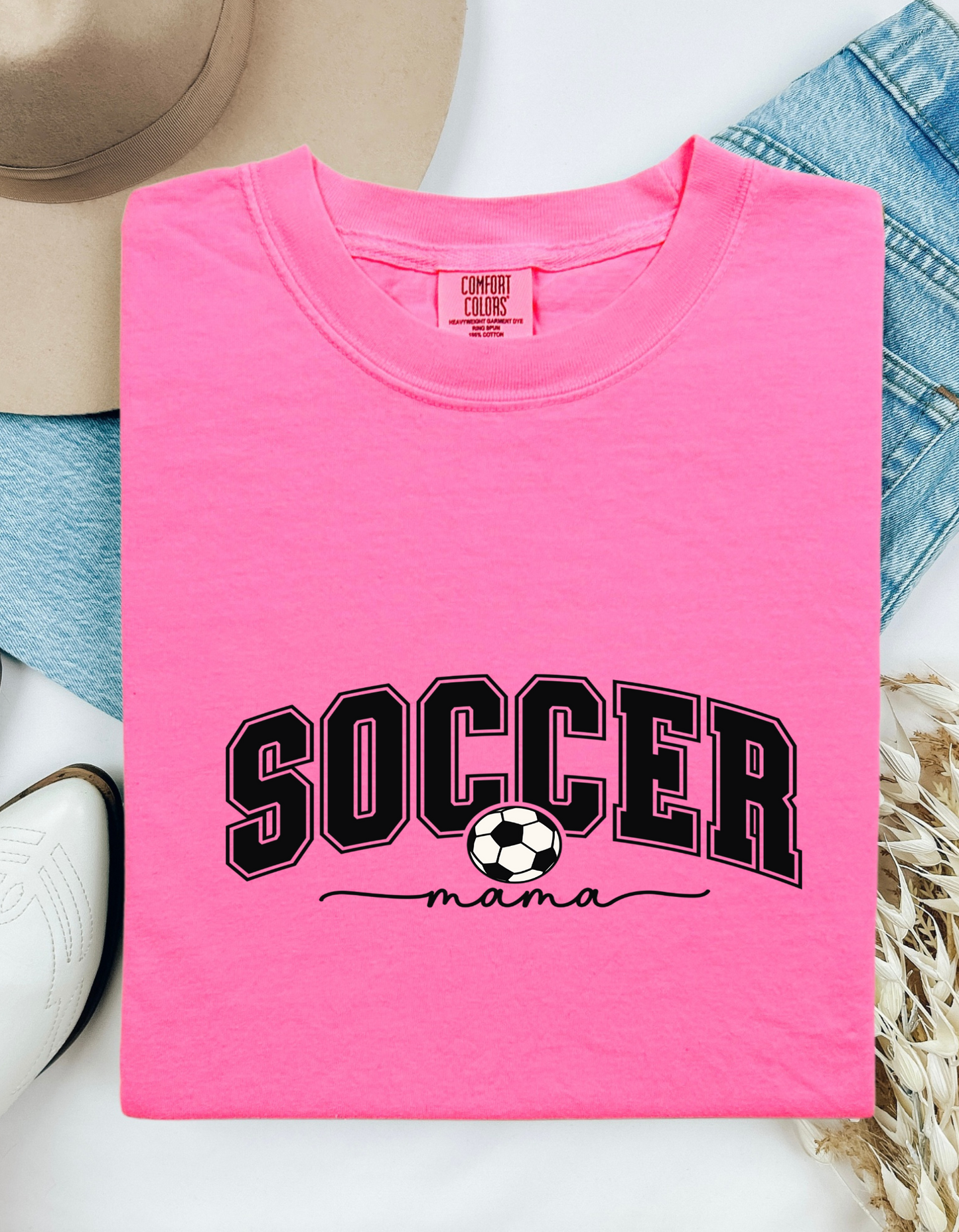 Comfort Colors® 'Soccer Mama' T-Shirt | Soccer Mom Life T-Shirt | Sports Mom Apparel | Game Day Mom Shirt