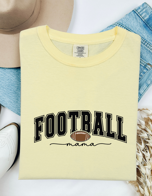 Comfort Colors® 'Football Mama' T-Shirt | Stylish Mom Sports Tee | Football Fan Apparel | Football Season Tee