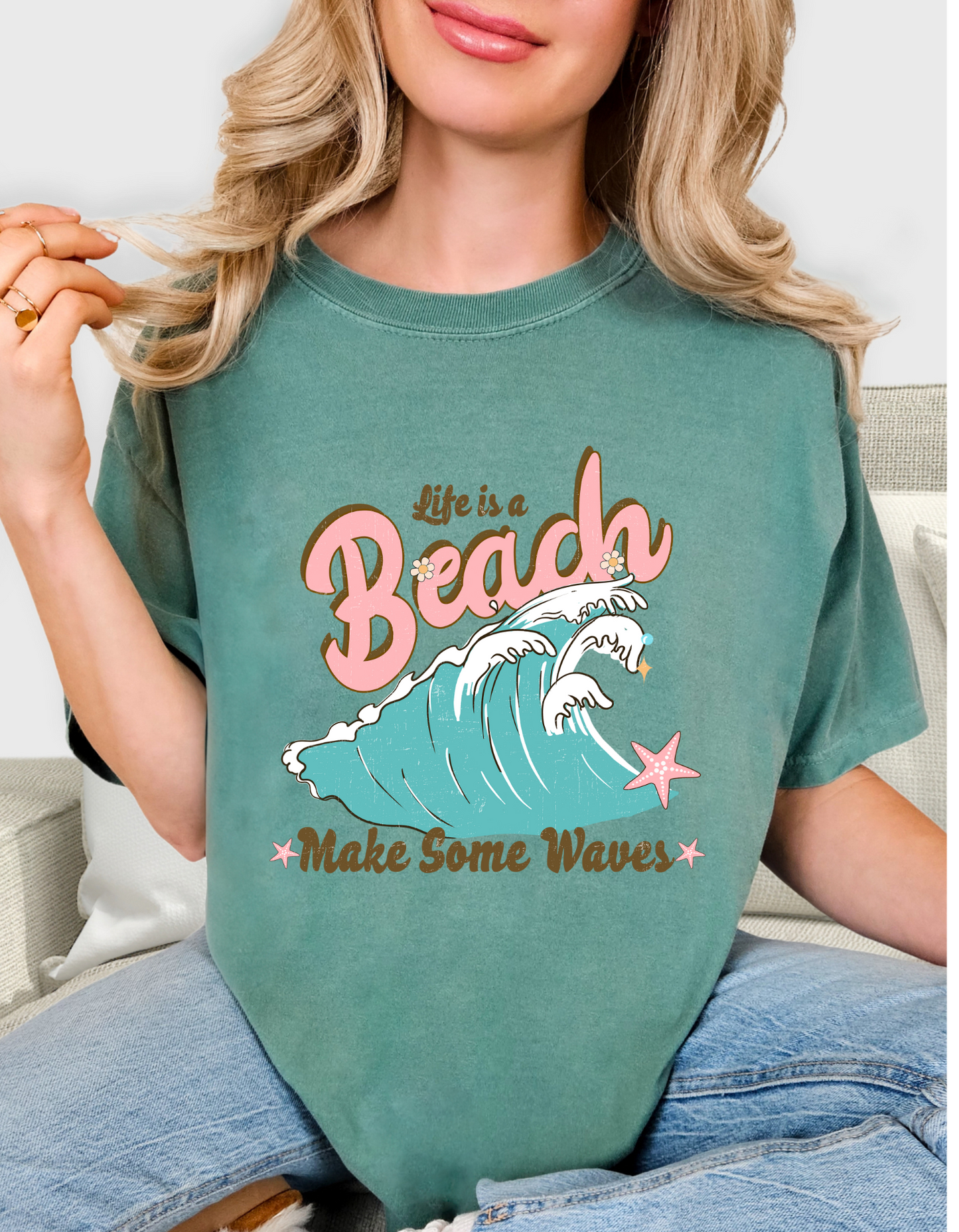 Comfort Colors® 'Life is a Beach' T-Shirt | Summer Vibes Tee | Beach Life Clothing | Comfort Colors Beach Shirt