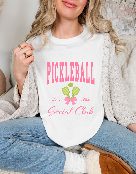 Comfort Colors® 'Pickleball Social Club' T-Shirt | Pickleball Game Day Outfit | Pickleball Players Apparel | Pickleball Lover Gift