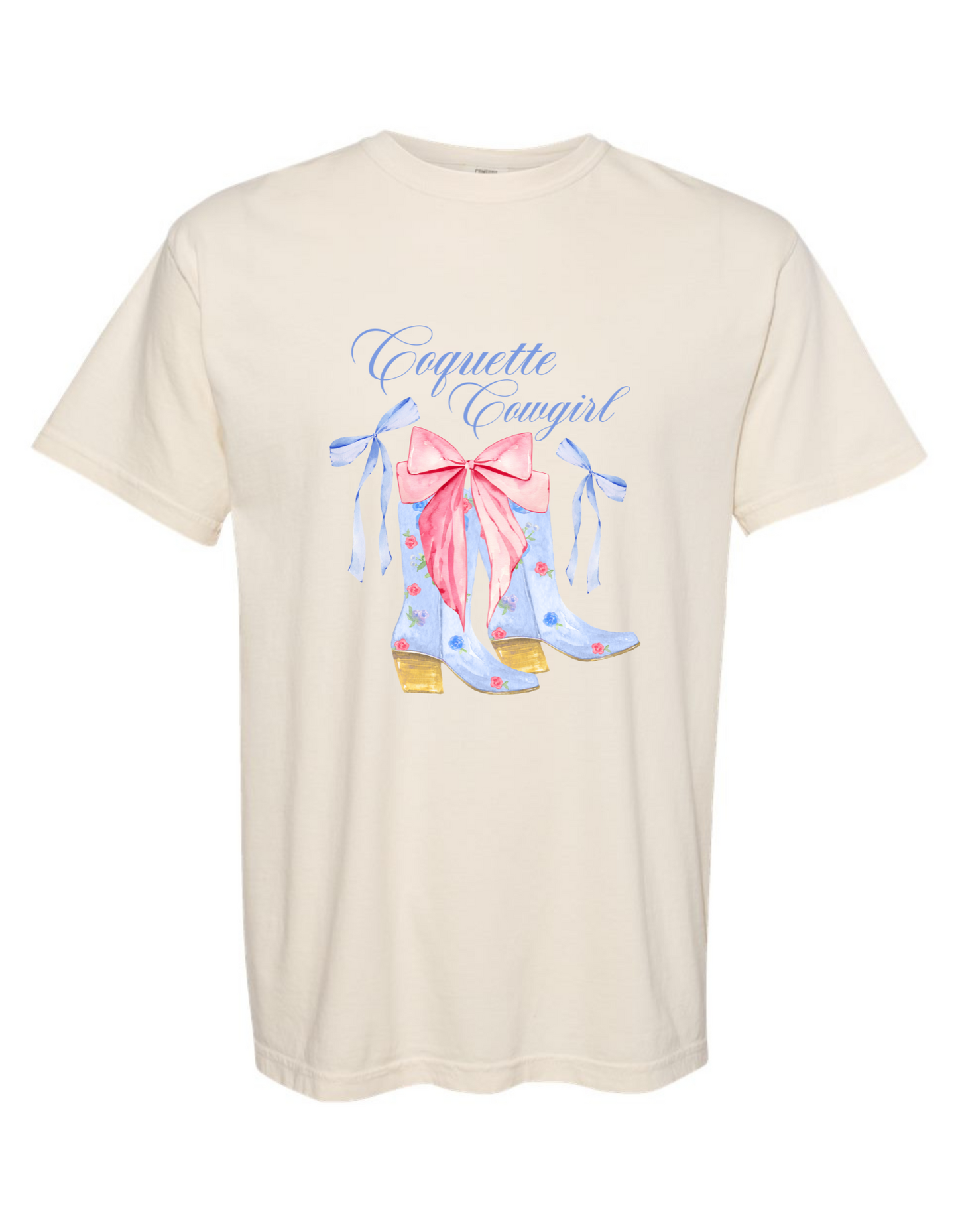 Comfort Colors® 'Coquette Cowgirl' T-Shirt | Boho Cowgirl Graphic Shirt | Cowgirl Lifestyle Graphic Tee | Cowgirl Aesthetic T-Shirt