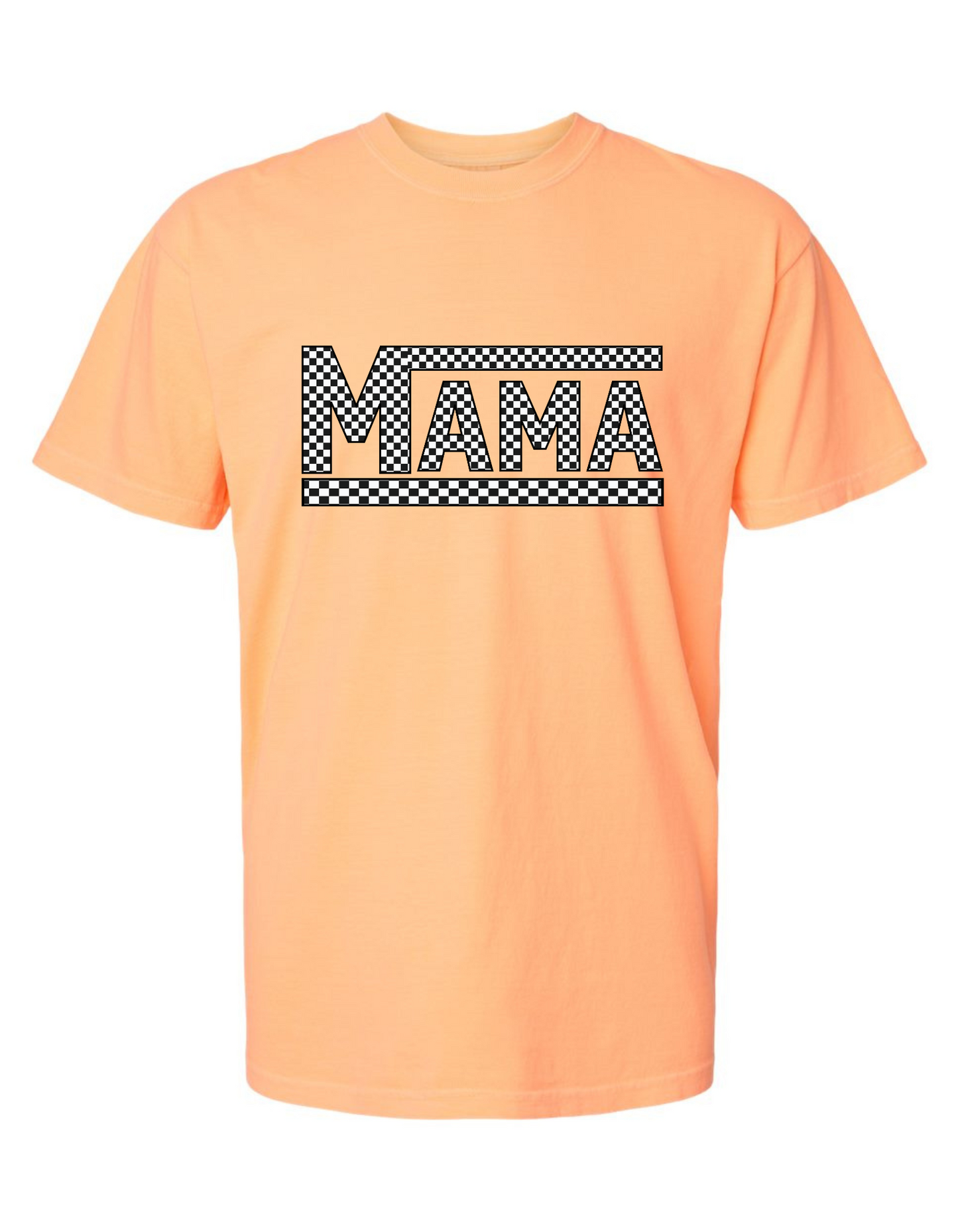 Comfort Colors® 'Checkered Mama' T-Shirt | Modern Mama Shirt | Checkered Graphic T-Shirt | Everyday Mom Wear | Mom Life Graphic Shirt