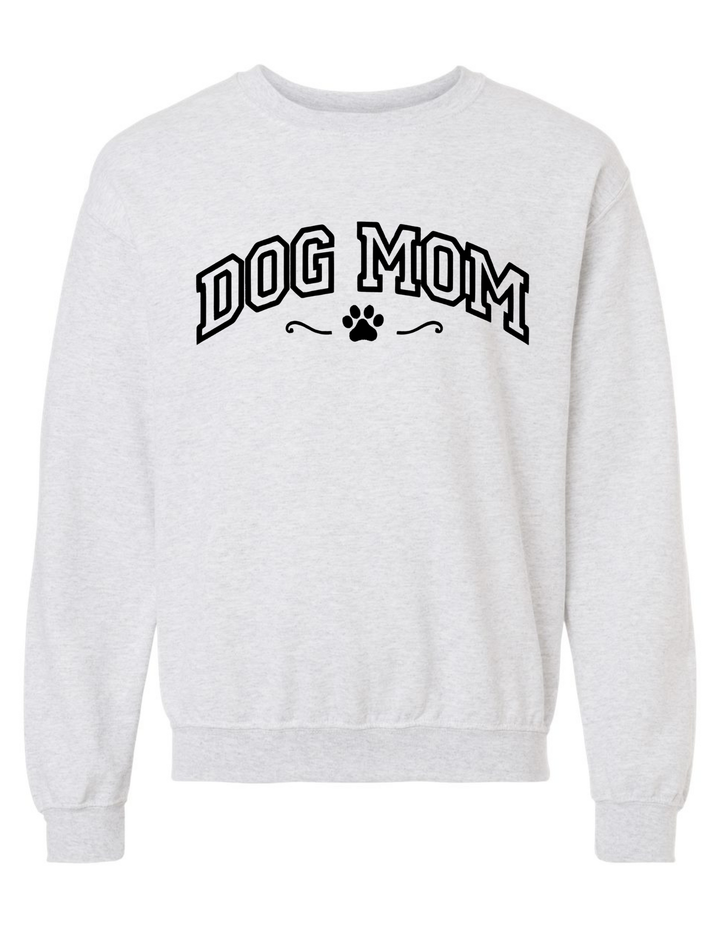 Dog Mom Embroidered Sweatshirt – Cozy Gildan Crewneck Pullover for Women, Pet Lover Gift