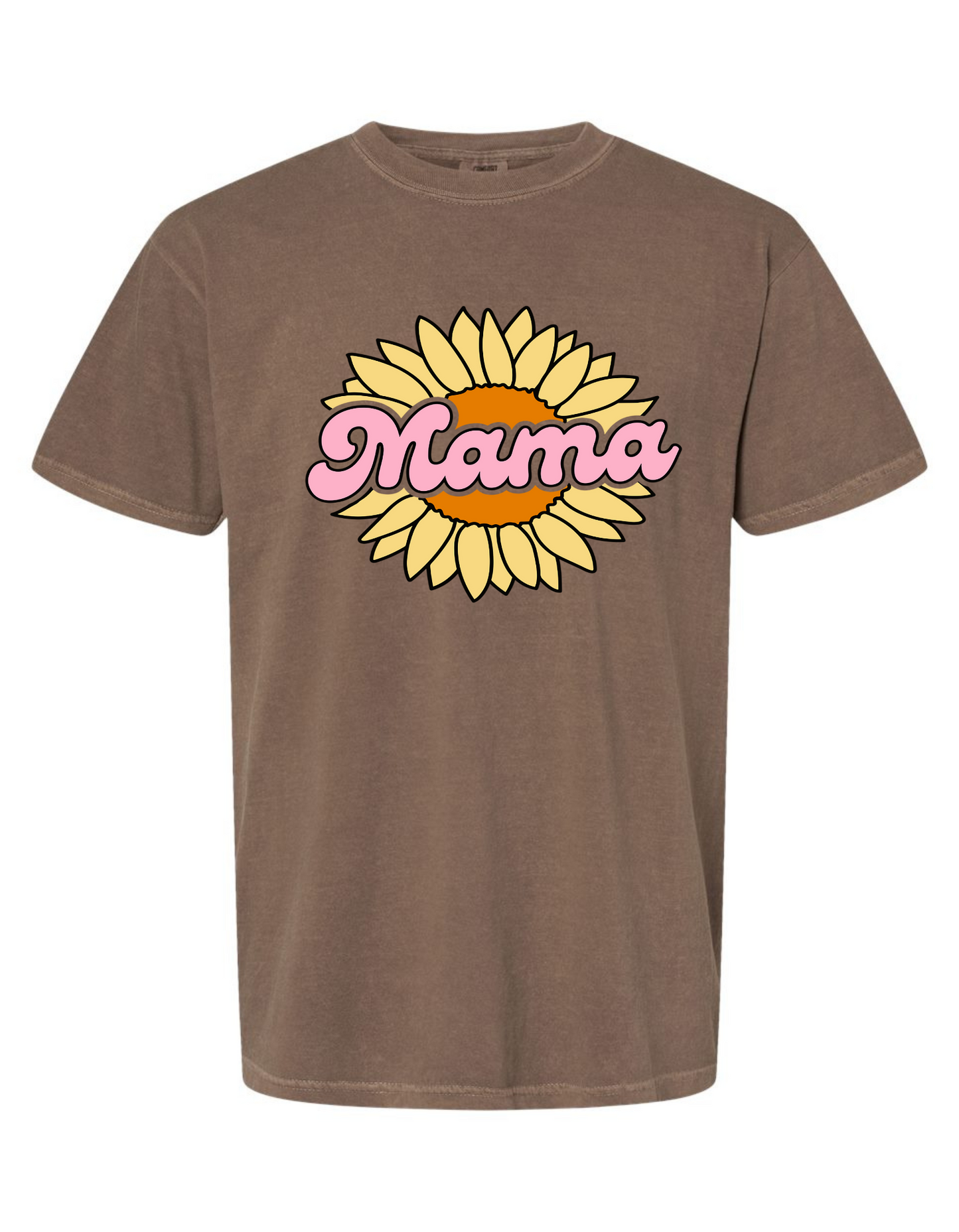 Comfort Colors® 'Sunflower Mama' T-Shirt | Sunflower Lover T-Shirt | Cute Mom Life Tee | Retro Mama T-Shirt