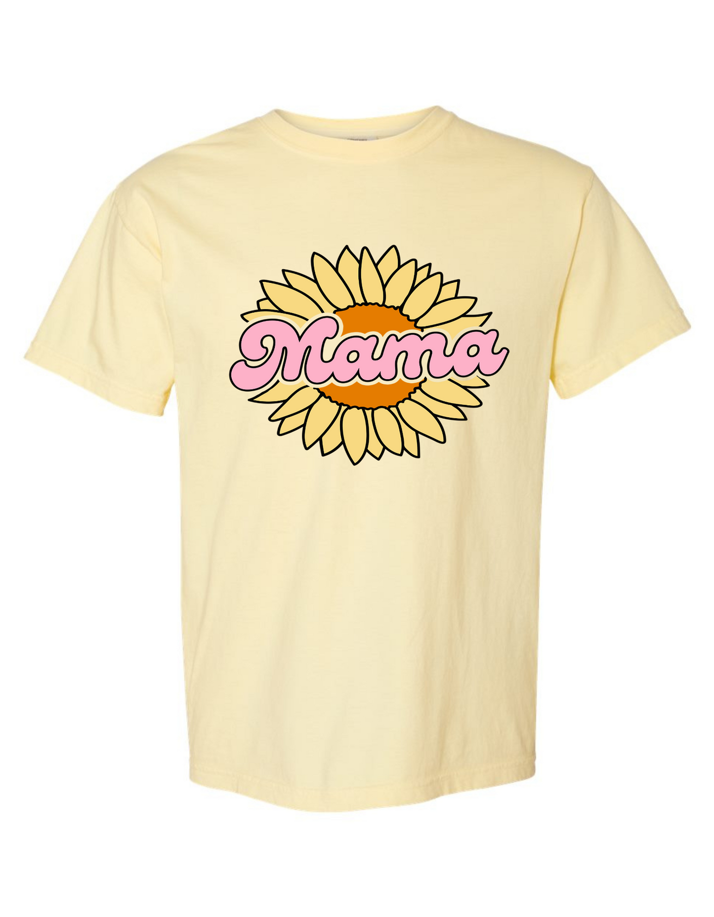 Comfort Colors® 'Sunflower Mama' T-Shirt | Sunflower Lover T-Shirt | Cute Mom Life Tee | Retro Mama T-Shirt