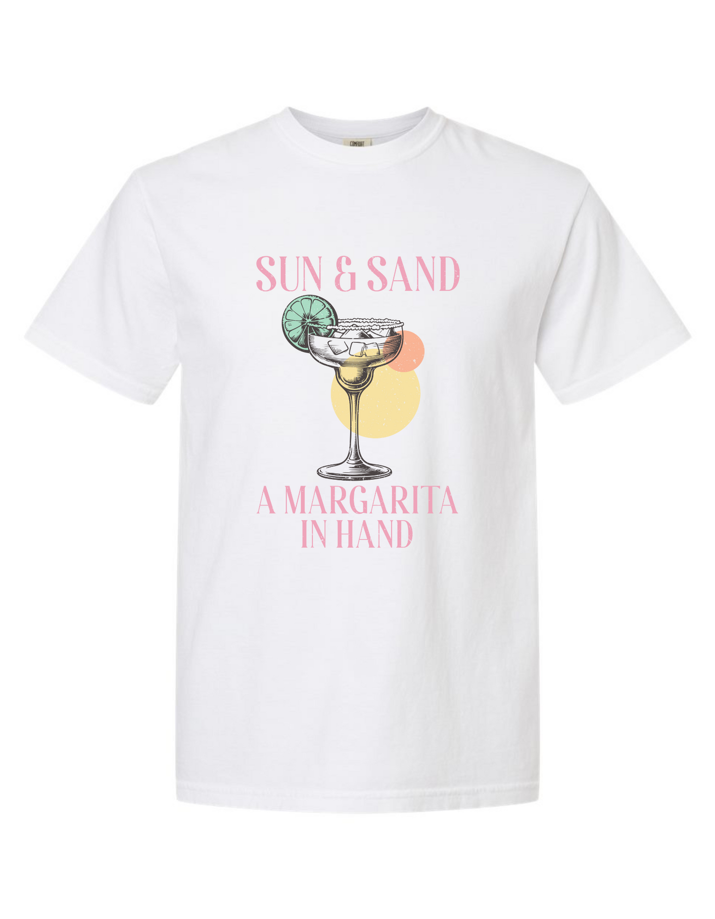 Sun & Sand Margarita in Hand T-Shirt - Comfort Colors Beach Graphic Tee