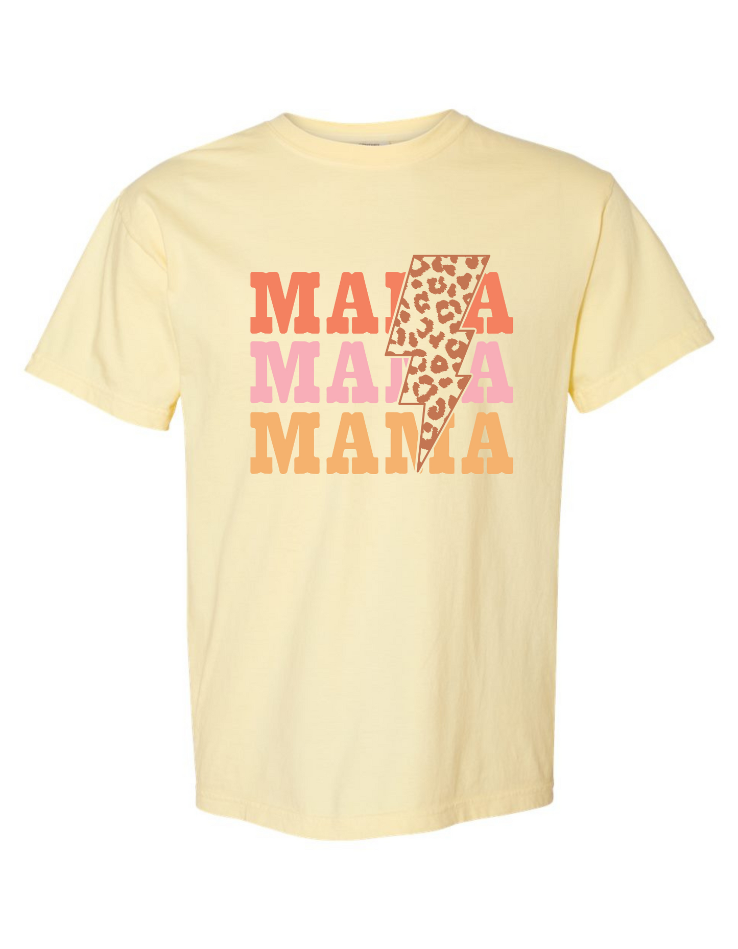 Comfort Colors® 'Mama Lightning Bolt' T-Shirt | Everyday Mom Tee | Empowering Mama Shirt | Mama Graphic Tee