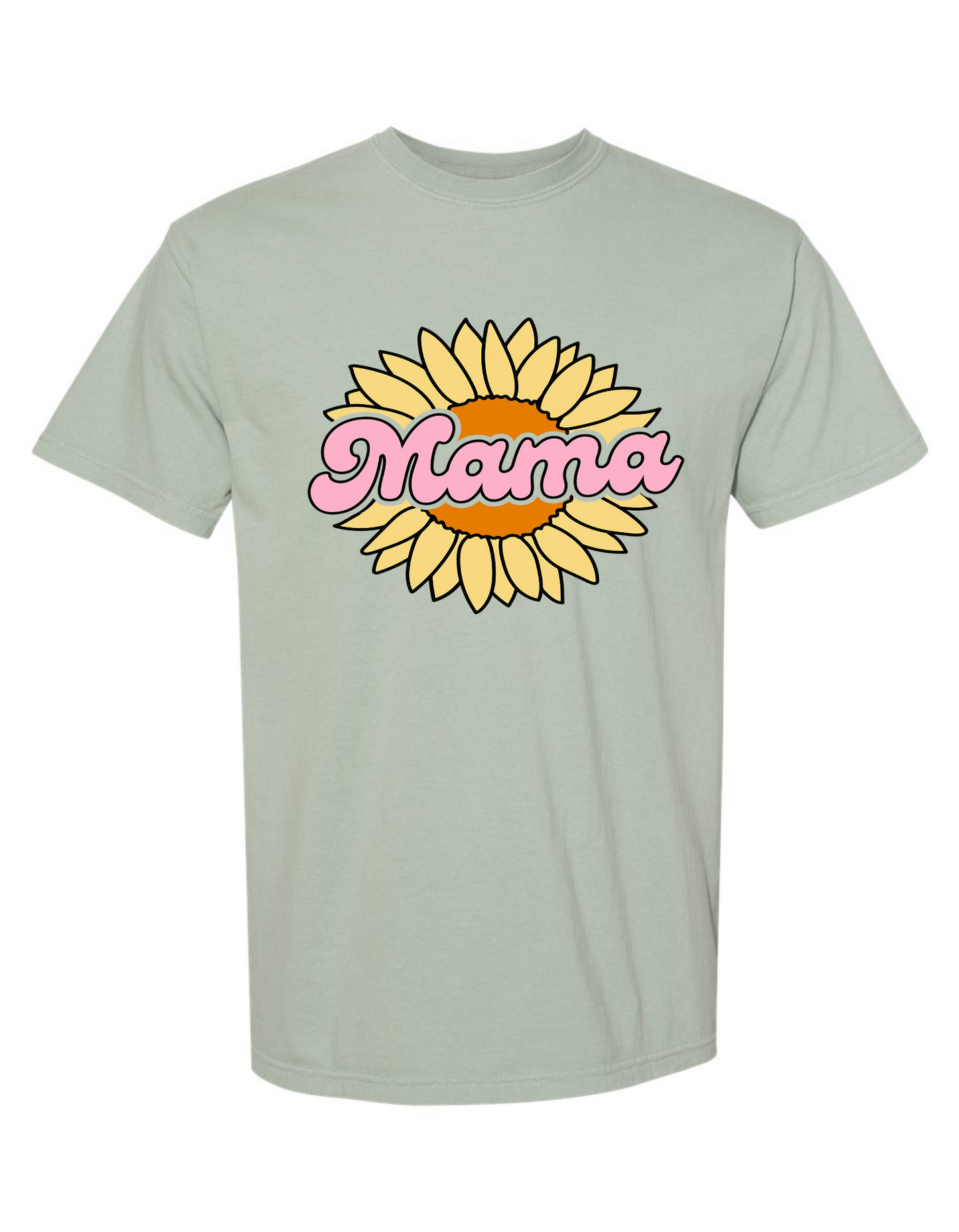 Comfort Colors® 'Sunflower Mama' T-Shirt | Sunflower Lover T-Shirt | Cute Mom Life Tee | Retro Mama T-Shirt