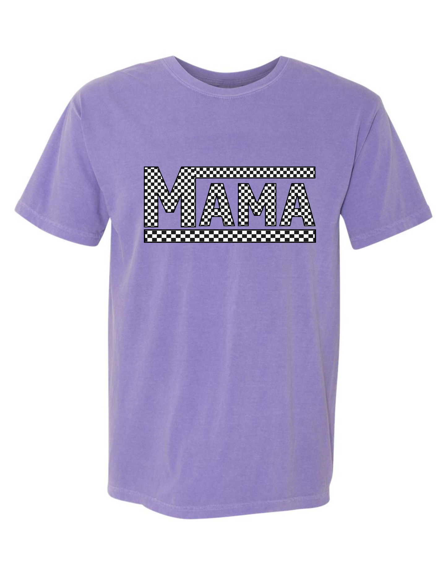 Comfort Colors® 'Checkered Mama' T-Shirt | Modern Mama Shirt | Checkered Graphic T-Shirt | Everyday Mom Wear | Mom Life Graphic Shirt