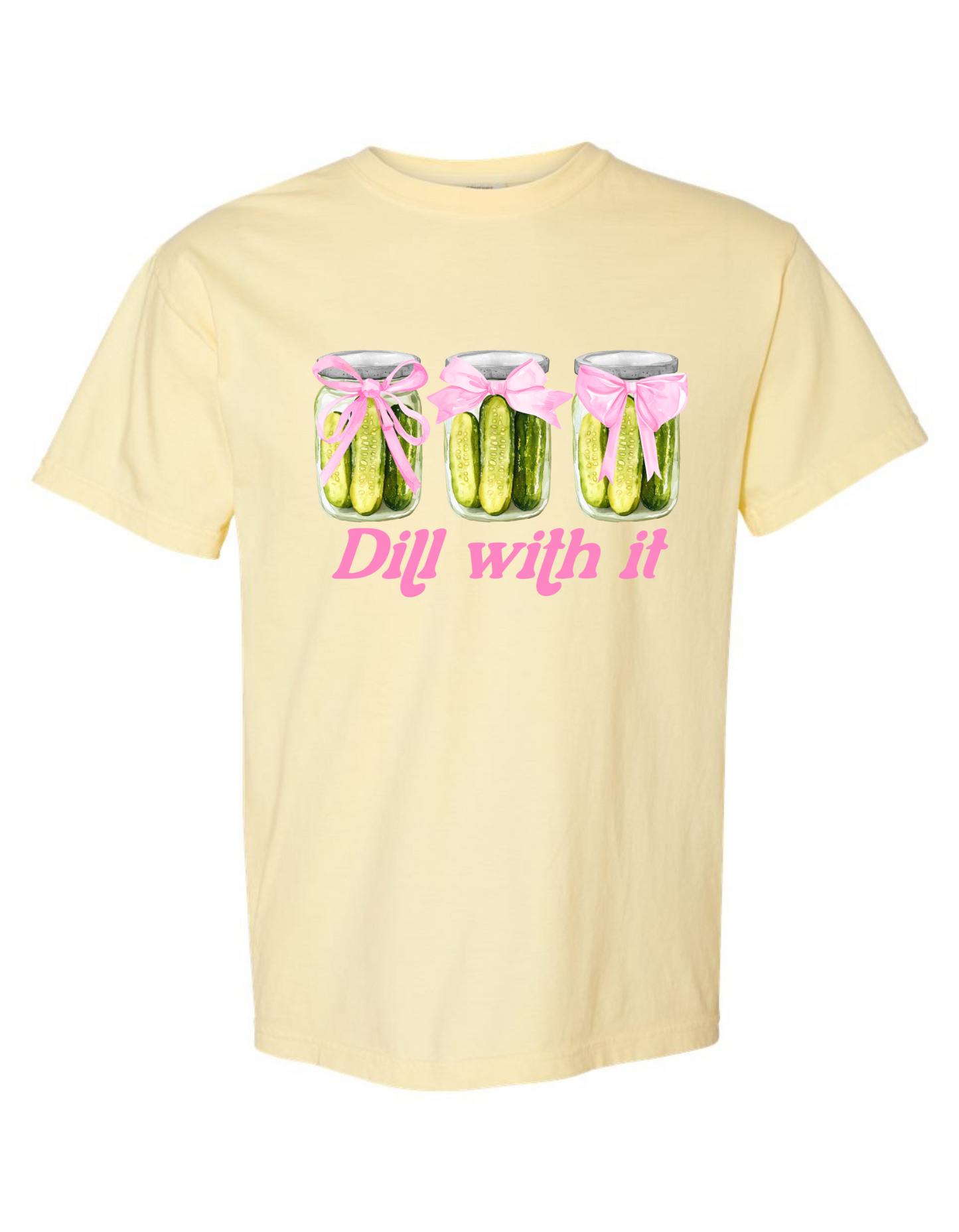 Comfort Colors® 'Dill with It' T-Shirt | Pickle Lover Shirt | Humor Graphic T-Shirt | Quirky T-Shirt Design