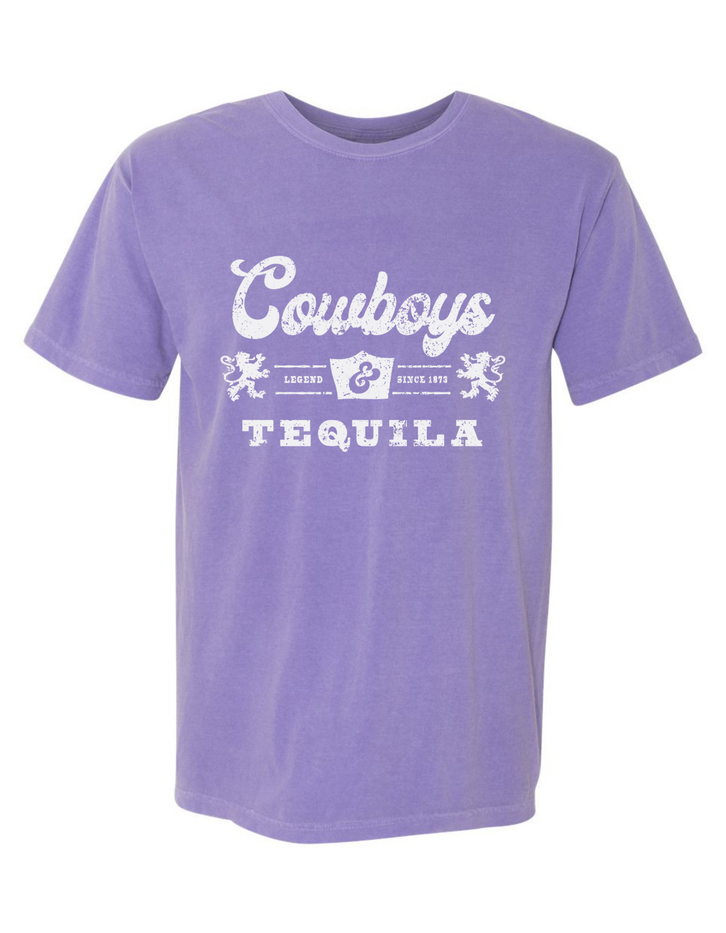 Comfort Colors® 'Cowboys & Tequila' T-Shirt | Country Concert T-Shirt | Vintage Western Graphic Shirt | Rodeo Night Outfit Tee