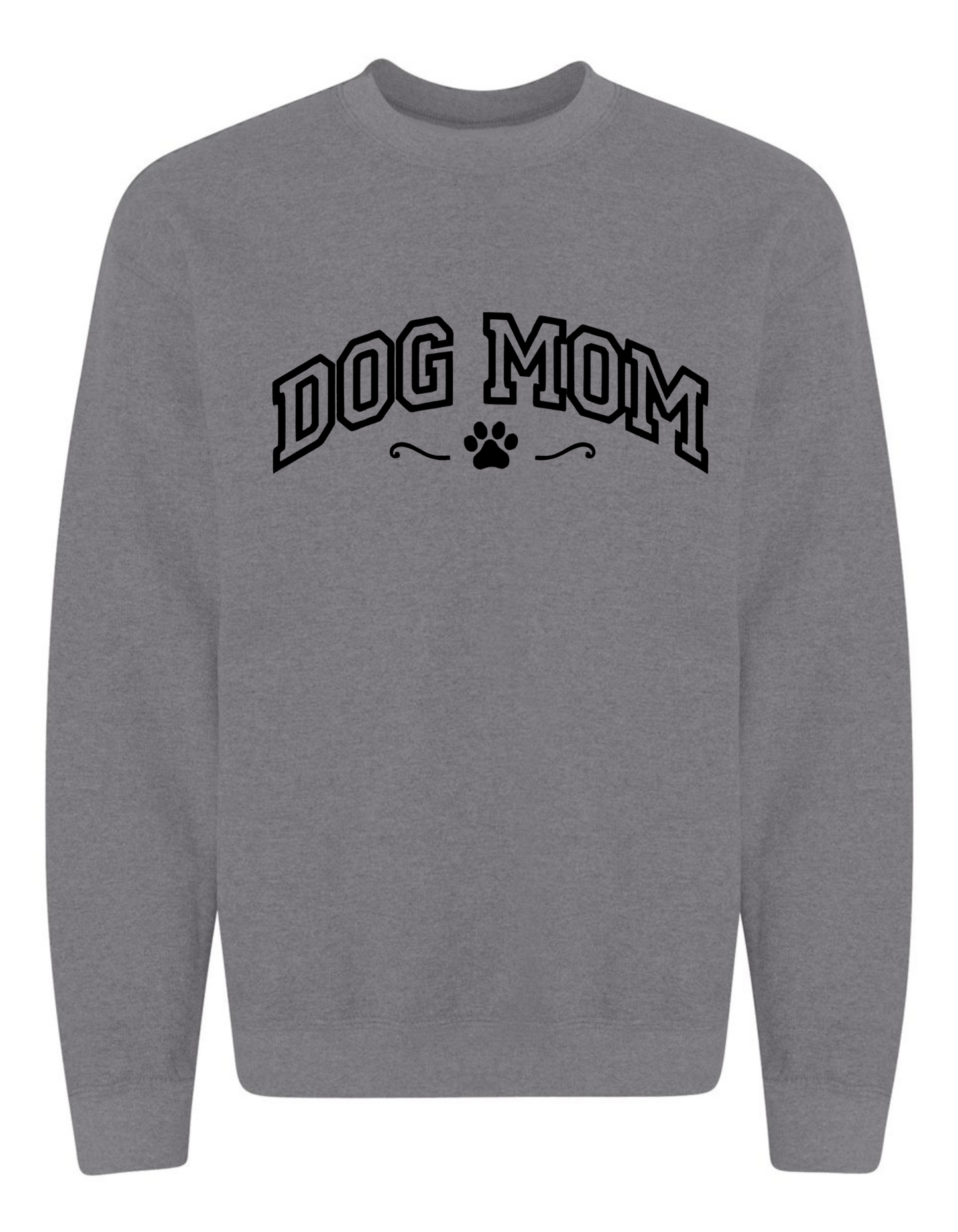 Dog Mom Embroidered Sweatshirt – Cozy Gildan Crewneck Pullover for Women, Pet Lover Gift