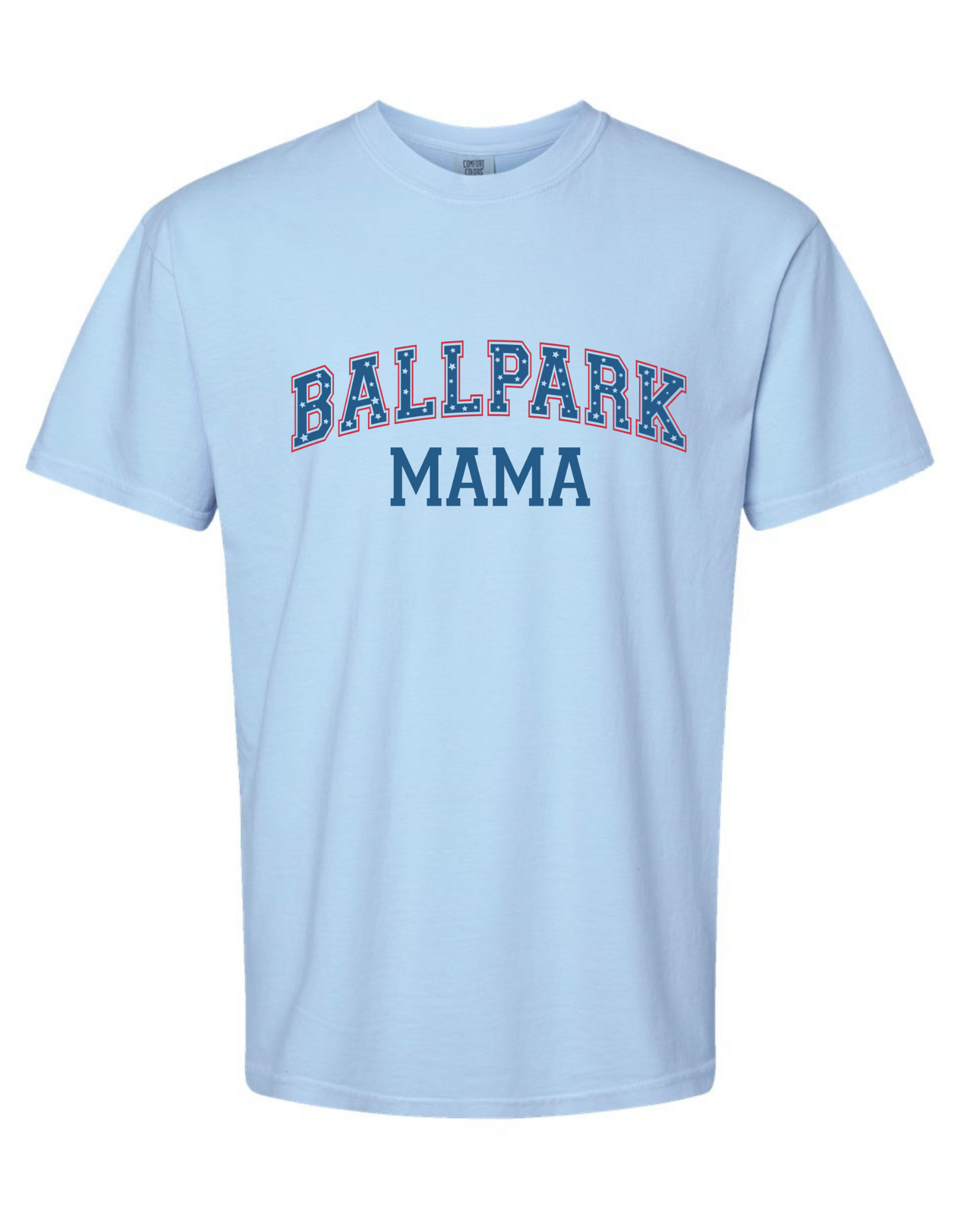 Comfort Colors® 'BallPark Mama' T-Shirt | Mom Life Baseball Shirt | Baseball Season Apparel | Game Day Tee