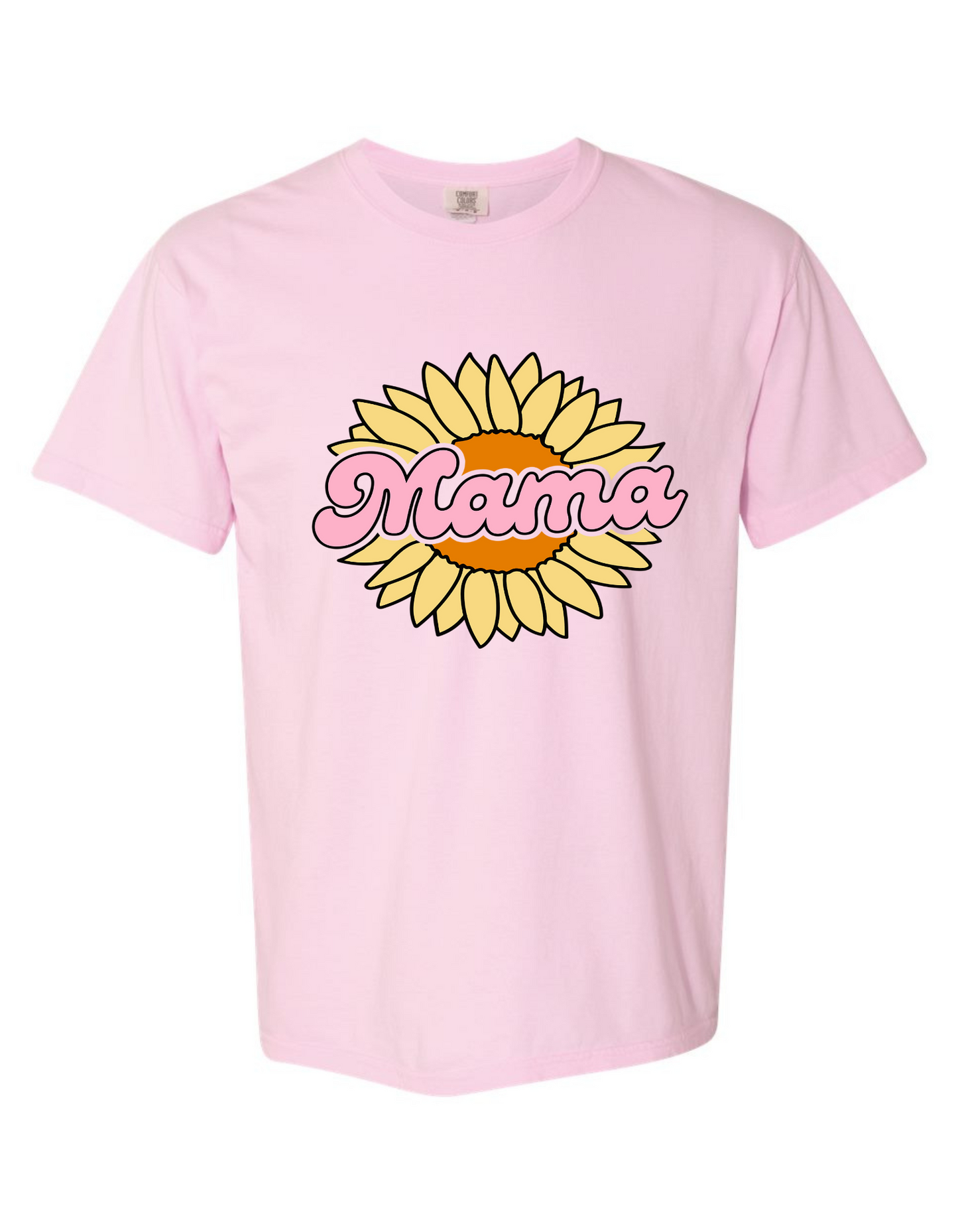 Comfort Colors® 'Sunflower Mama' T-Shirt | Sunflower Lover T-Shirt | Cute Mom Life Tee | Retro Mama T-Shirt