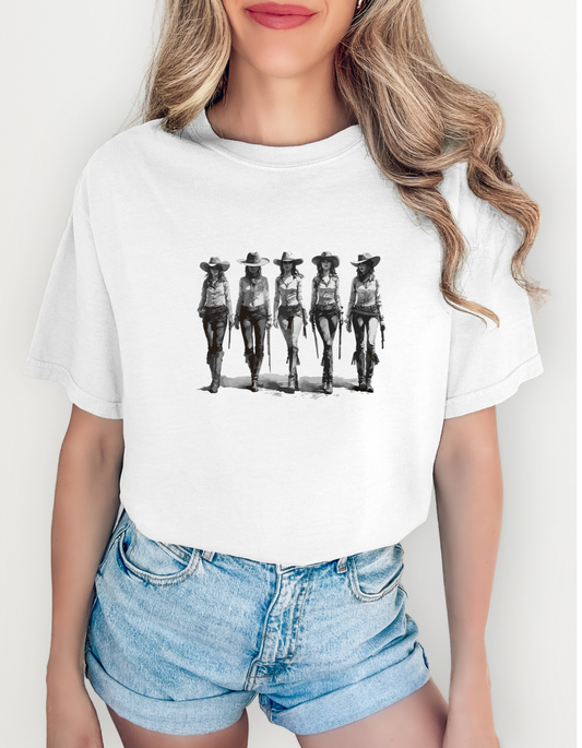 Cowgirls Graphic Tee – Country Western Comfort Colors T-Shirt, Vintage Rodeo Style