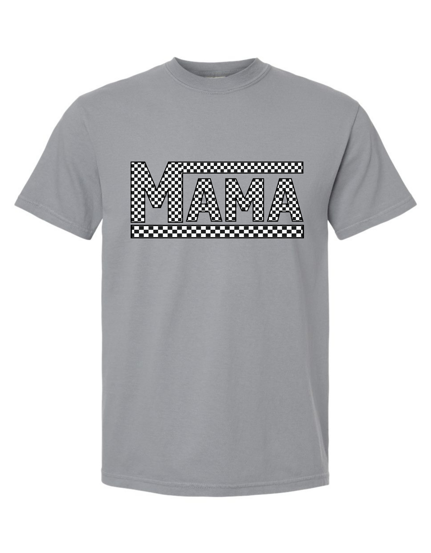 Comfort Colors® 'Checkered Mama' T-Shirt | Modern Mama Shirt | Checkered Graphic T-Shirt | Everyday Mom Wear | Mom Life Graphic Shirt