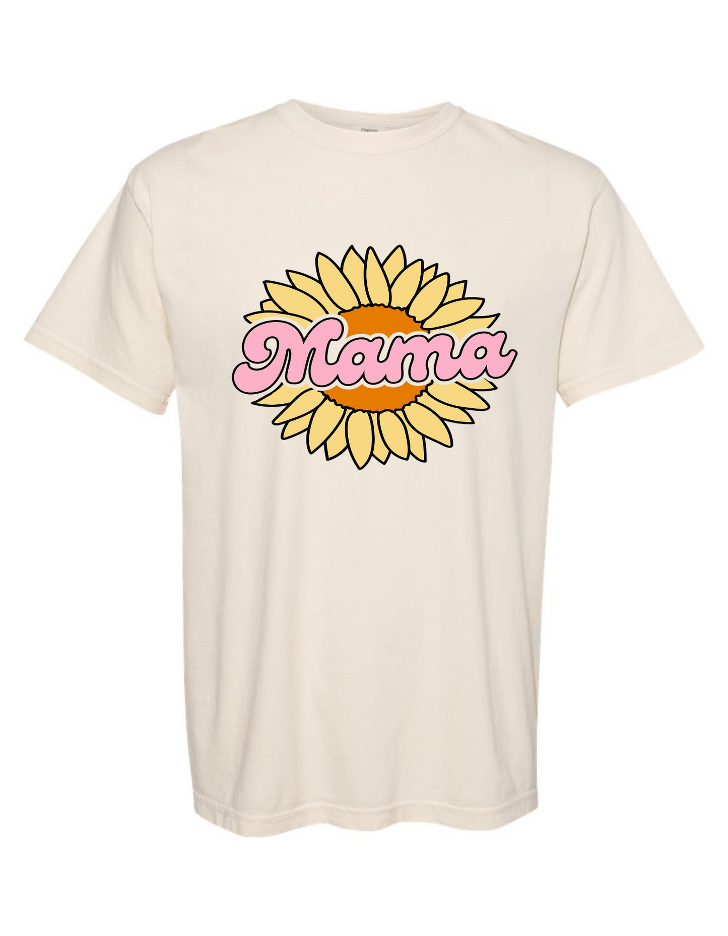 Comfort Colors® 'Sunflower Mama' T-Shirt | Sunflower Lover T-Shirt | Cute Mom Life Tee | Retro Mama T-Shirt