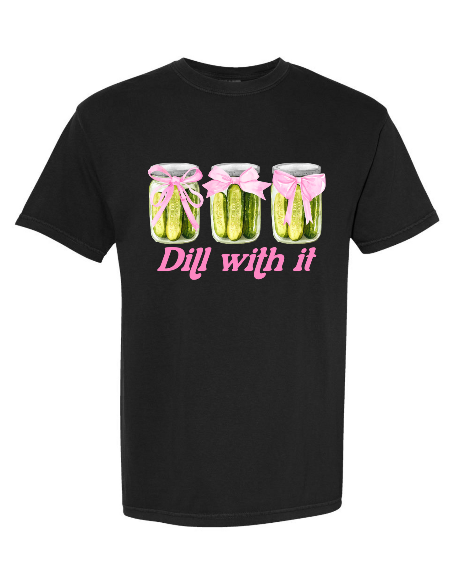 Comfort Colors® 'Dill with It' T-Shirt | Pickle Lover Shirt | Humor Graphic T-Shirt | Quirky T-Shirt Design