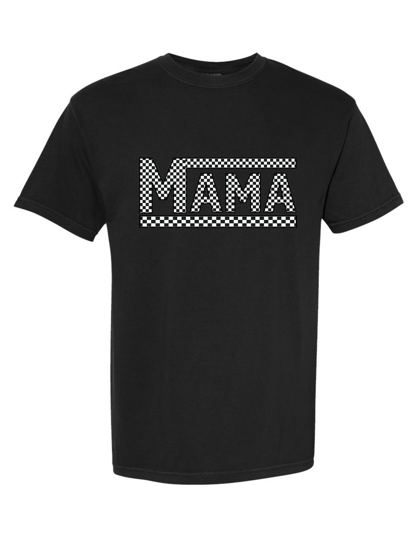 Comfort Colors® 'Checkered Mama' T-Shirt | Modern Mama Shirt | Checkered Graphic T-Shirt | Everyday Mom Wear | Mom Life Graphic Shirt