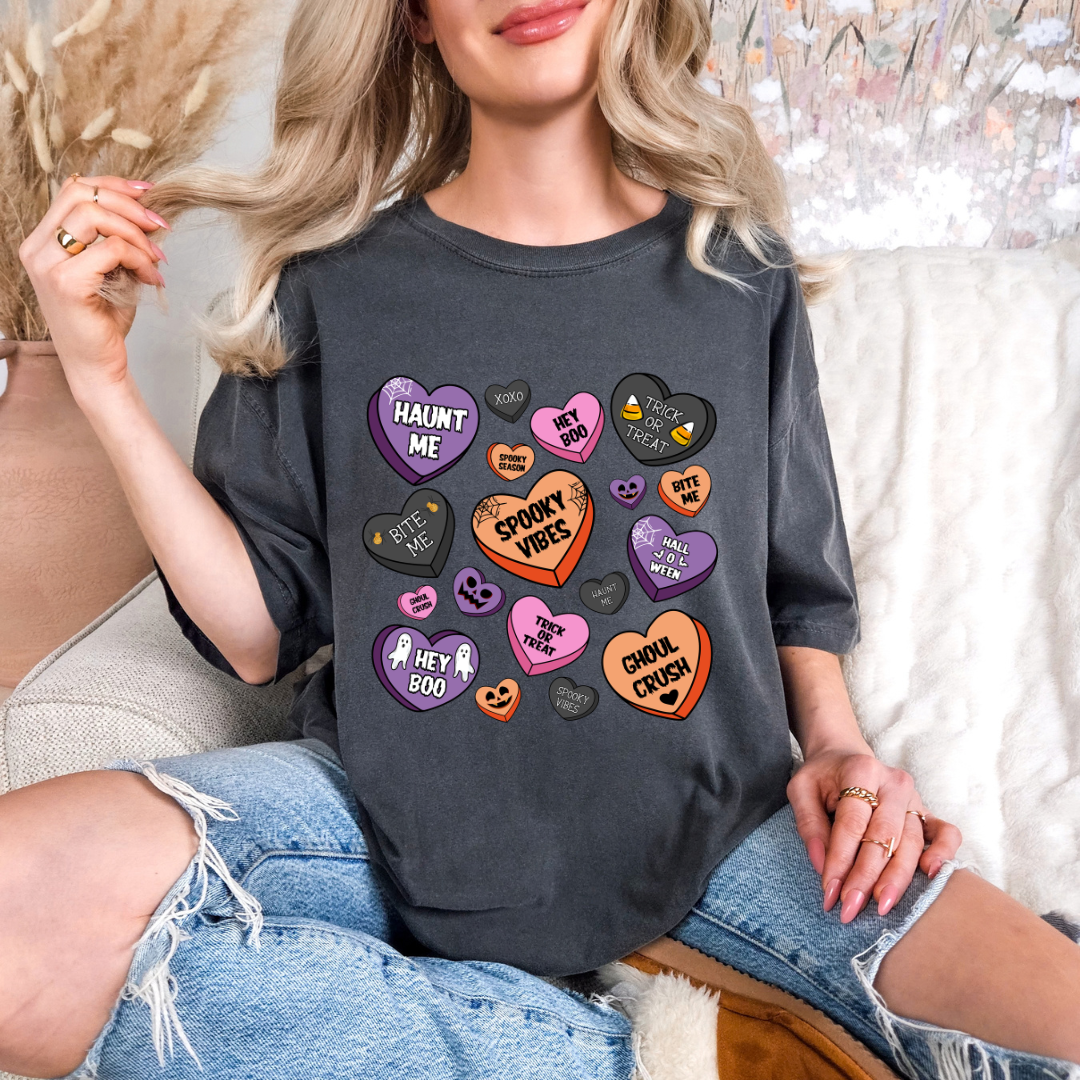 Comfort Colors® 'Halloween Candy Hearts' T-Shirt