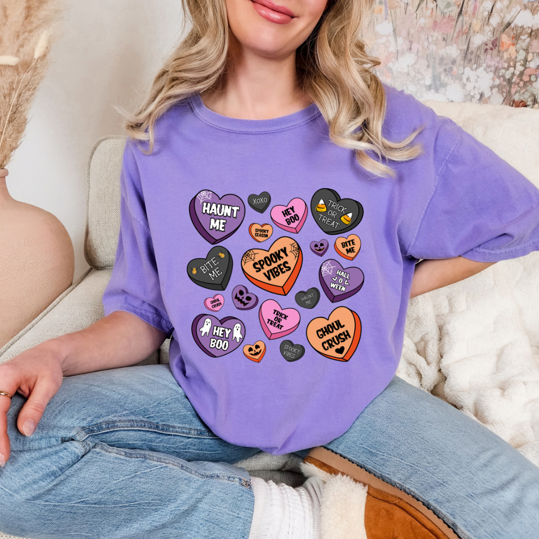 Comfort Colors® 'Halloween Candy Hearts' T-Shirt