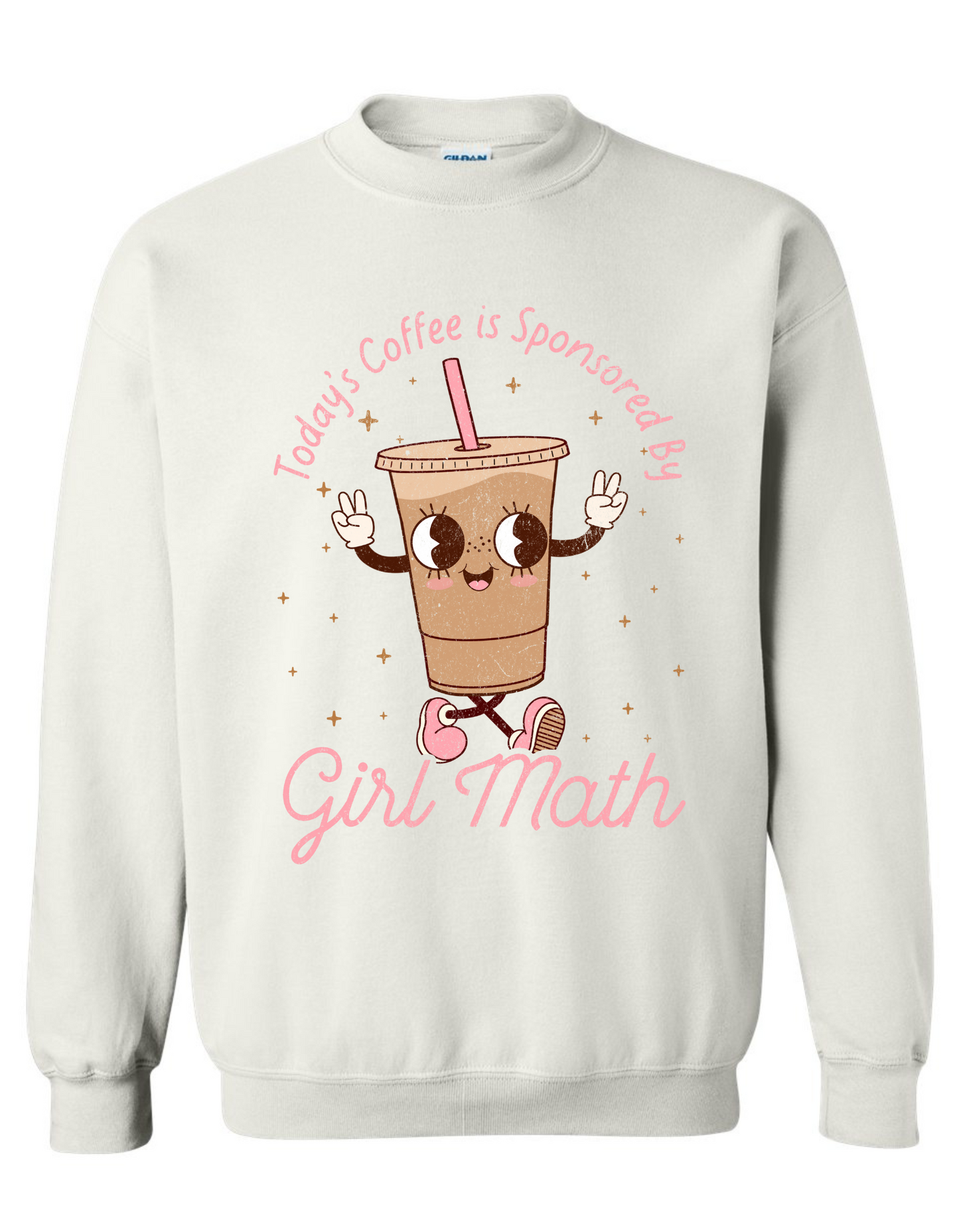 Gildan Heavy Blend™ 'Girl Math' Sweatshirt | Girl Math Graphic Pullover | Humorous Coffee Quote Shirt | Coffee Graphic Sweater