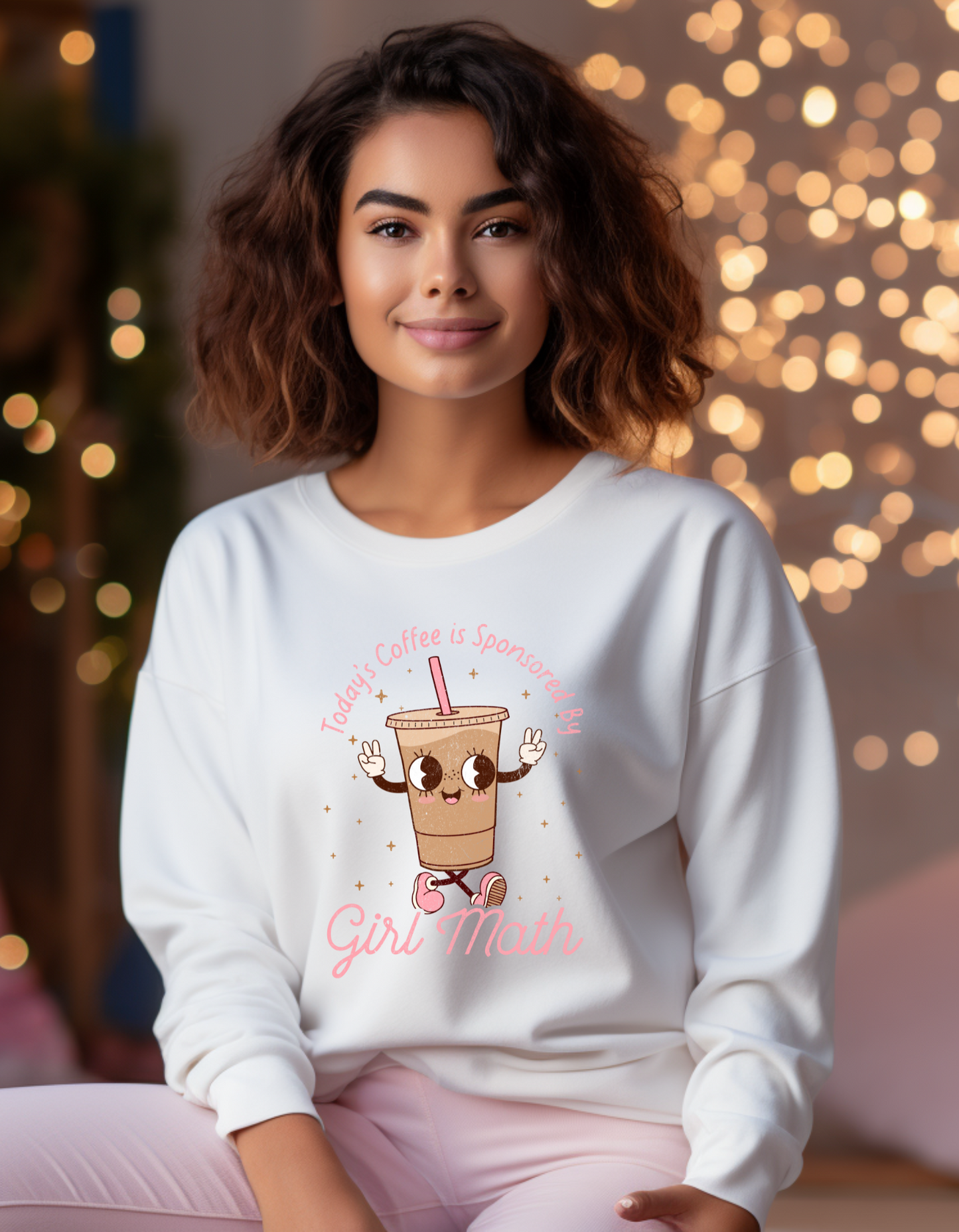 Gildan Heavy Blend™ 'Girl Math' Sweatshirt | Girl Math Graphic Pullover | Humorous Coffee Quote Shirt | Coffee Graphic Sweater