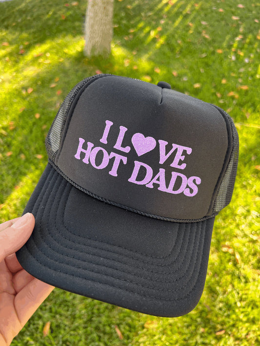 Otto® 'I Love Hot Dads' Foam Snapback Cap | Statement Trucker Hat | Hot Dads Baseball Cap | Otto 32-467