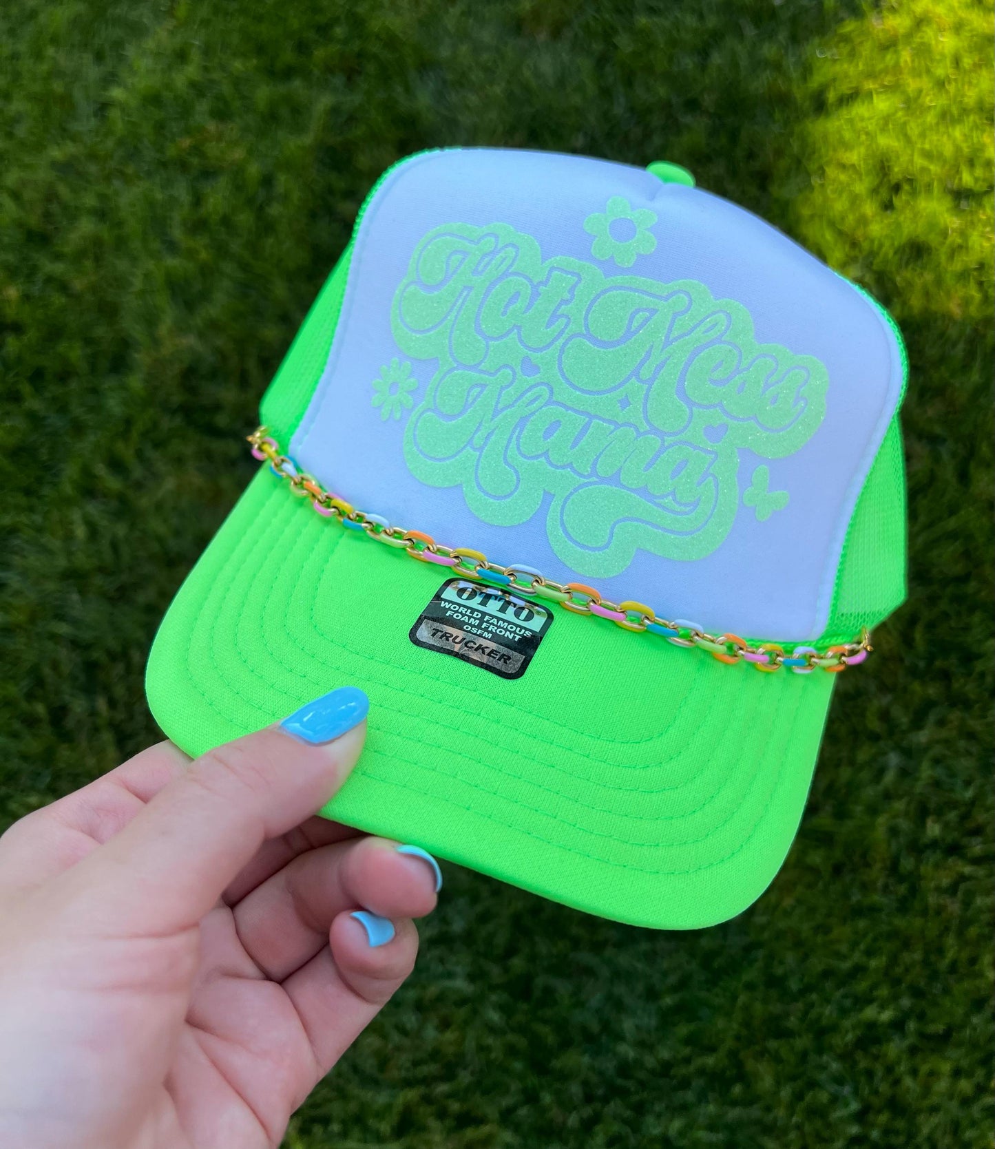 Otto® 'Hot Mess Mamma' Foam Snapback Cap | Mom Life Trucker Hat | Trendy Mom Hat | Gift for Mom