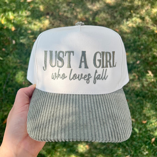 Just a Girl Who Loves Fall Embroidered Hat