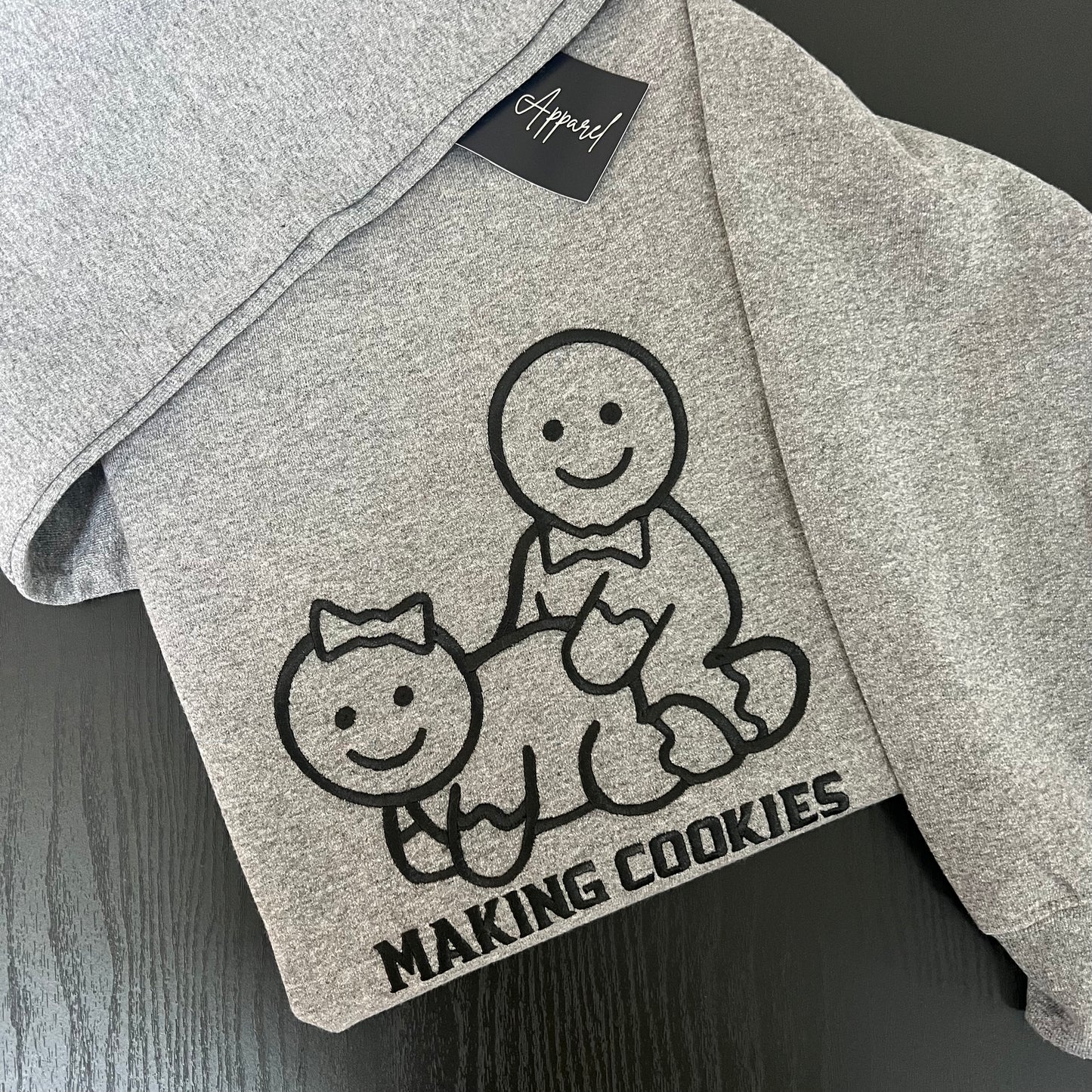 Embroidered “Ginger Cookies Making’ Cookies” Graphic | Cozy Gildan Crewneck Sweatshirt | Holiday Baking Christmas Sweatshirt
