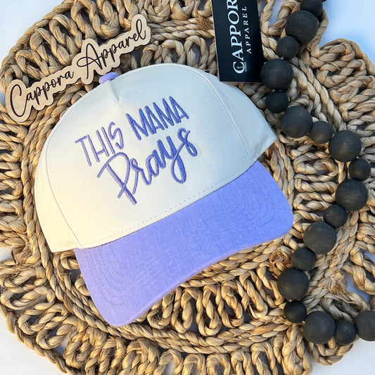 This Mama Prays Embroidered Snapback Hat
