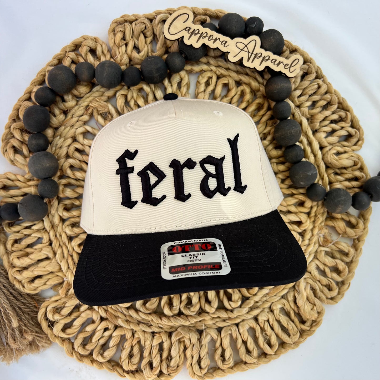 Feral Embroidered 3D Puff Otto Snapback Hat – Bold Funny Trucker Cap