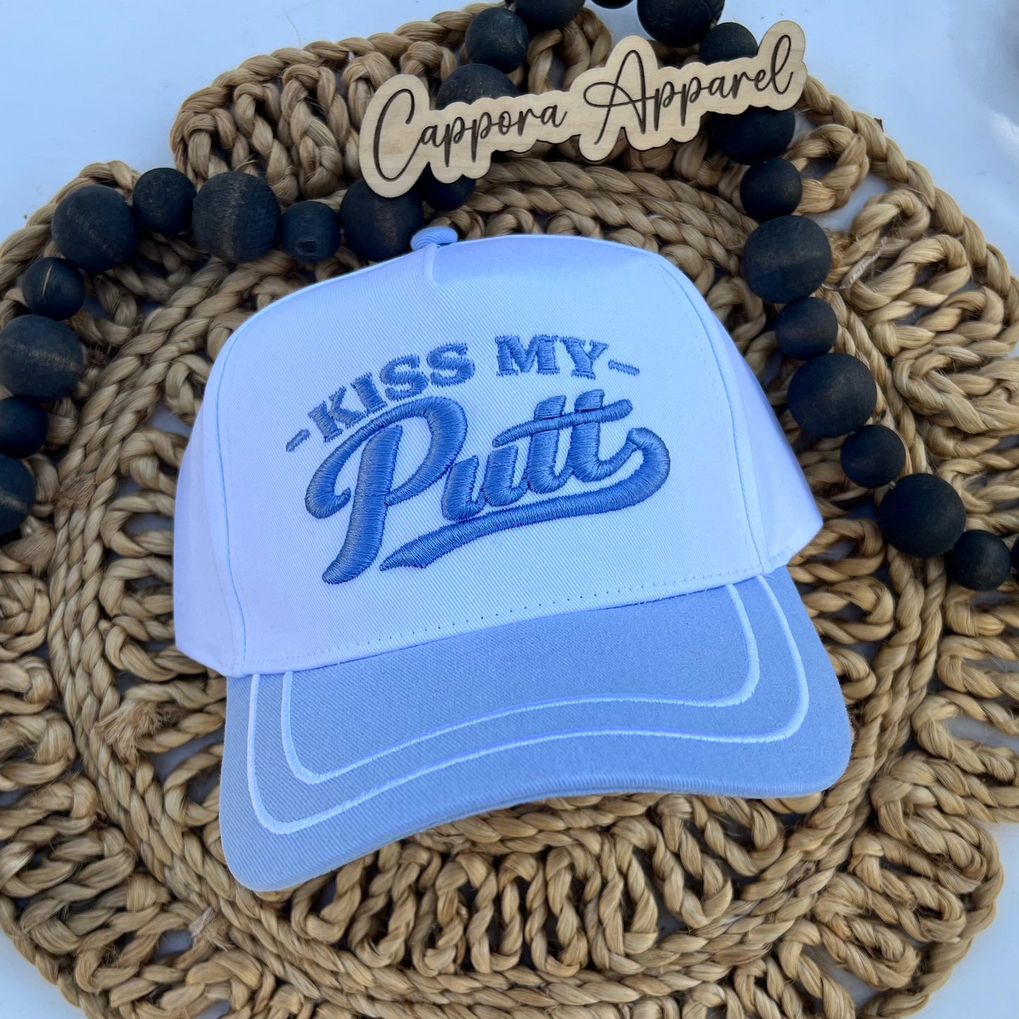 Kiss My Putt Embroidered Snapback Hat