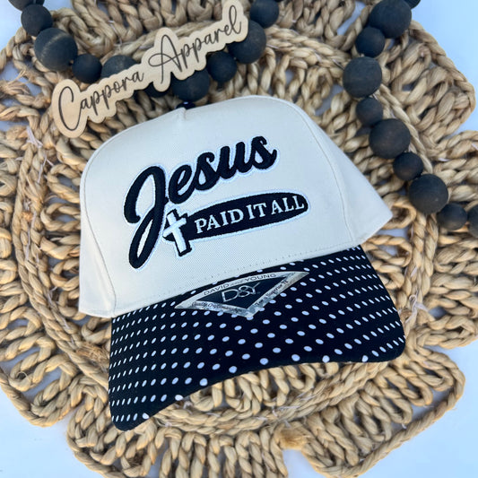 Jesus Paid It All Embroidered Snapback Hat
